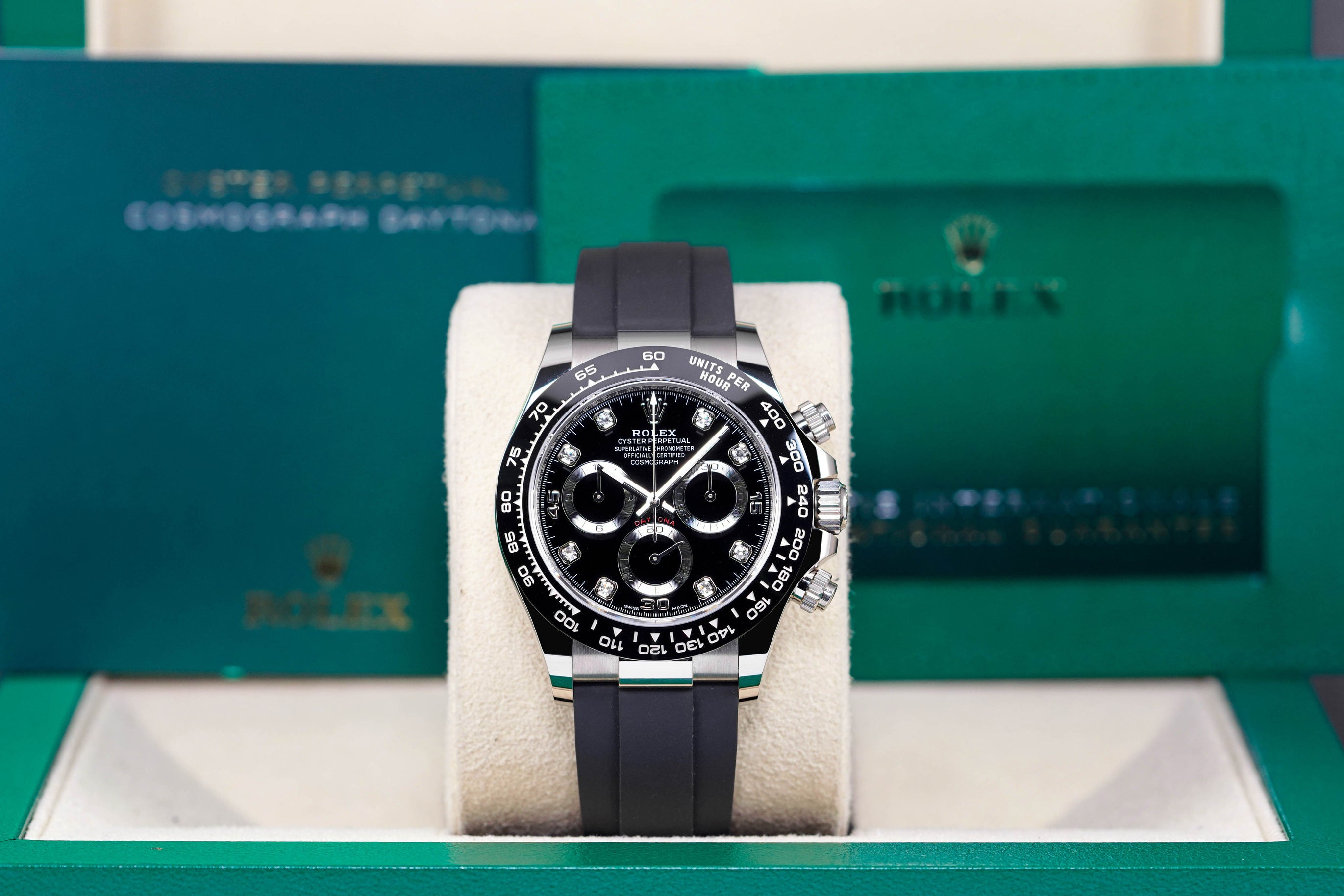 DAYTONA OYSTERFLEX WHITEGOLD BLACK DIAMOND DIAL (2023)