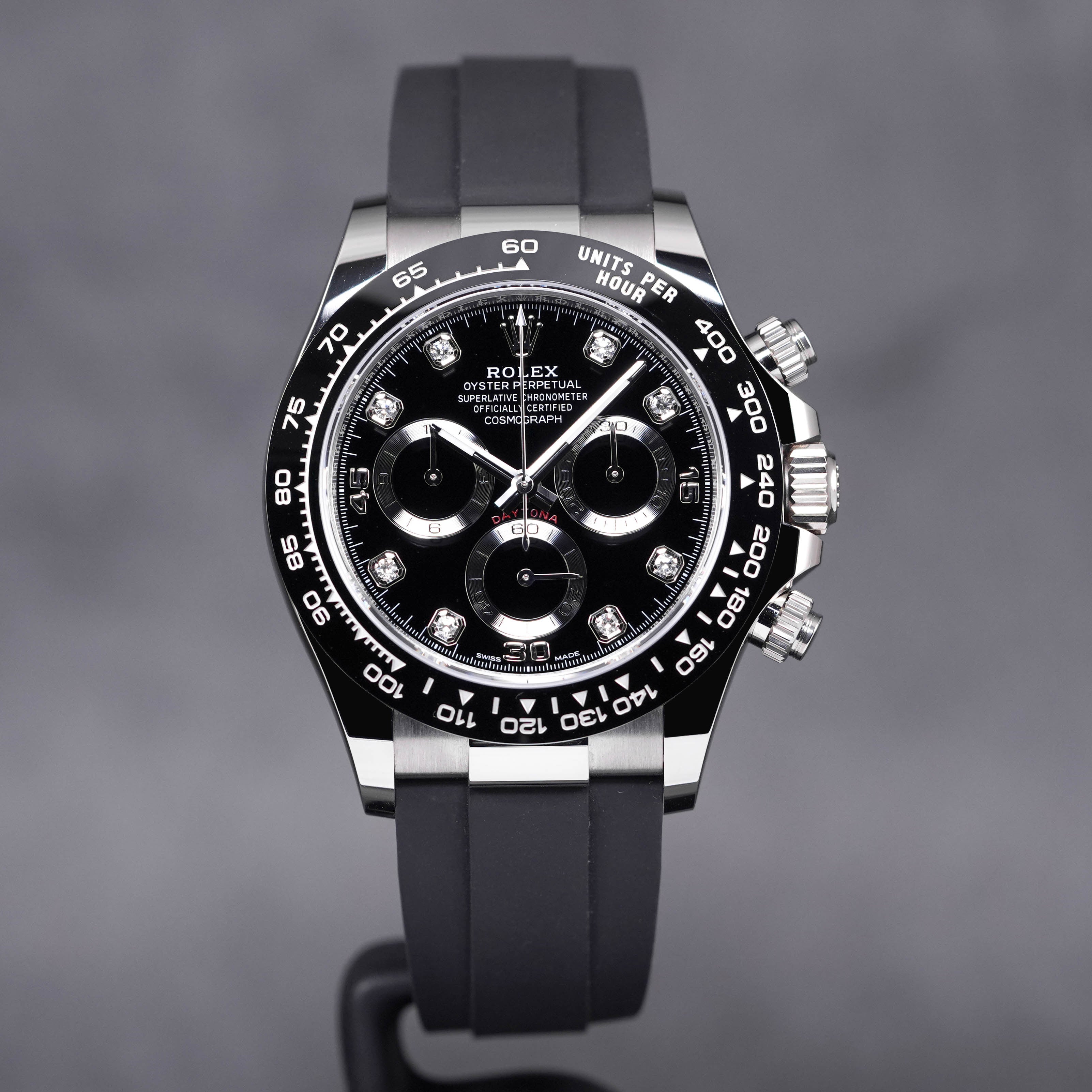 DAYTONA OYSTERFLEX WHITEGOLD BLACK DIAMOND DIAL (2023)