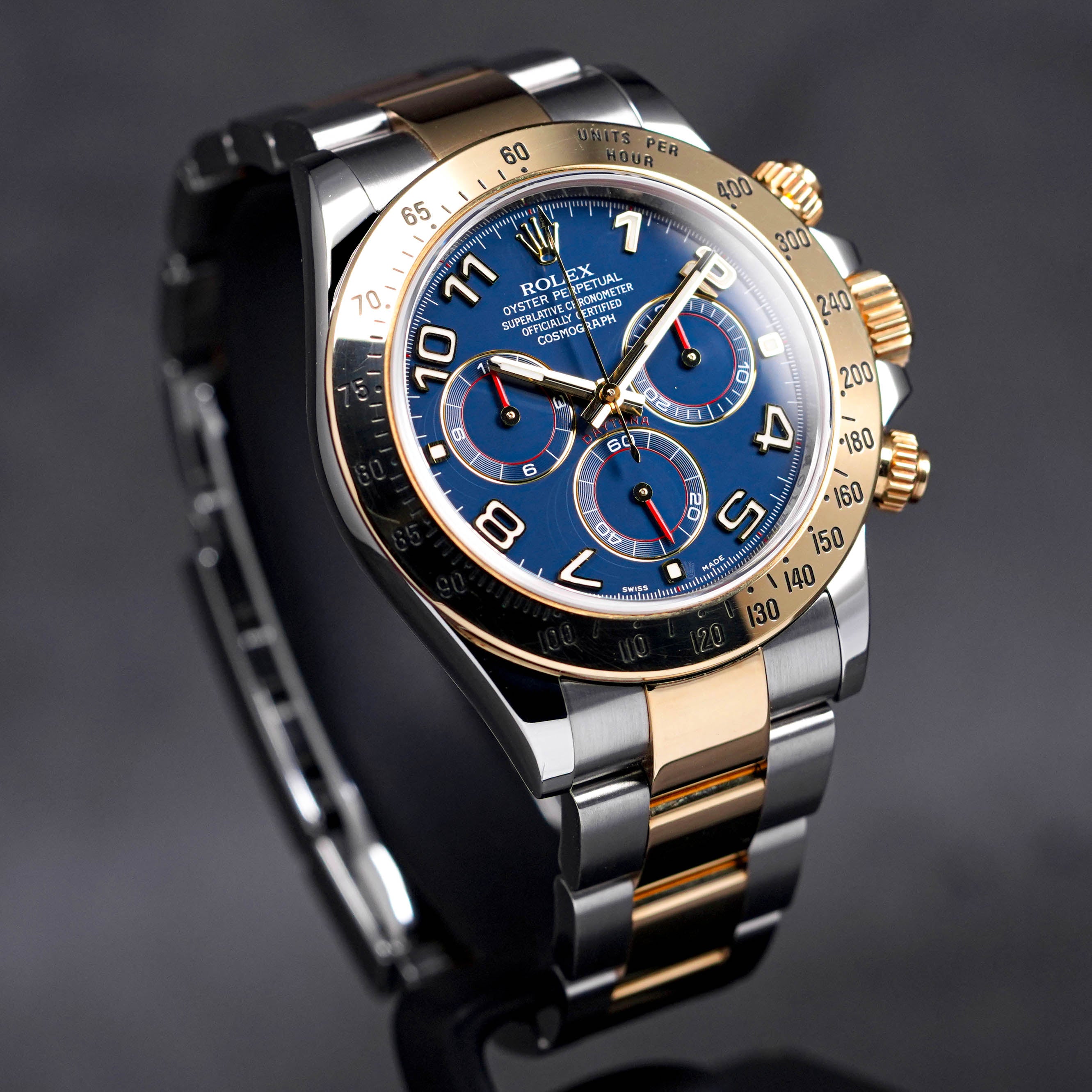 DAYTONA TWOTONE YELLOWGOLD RACING BLUE DIAL (2013)