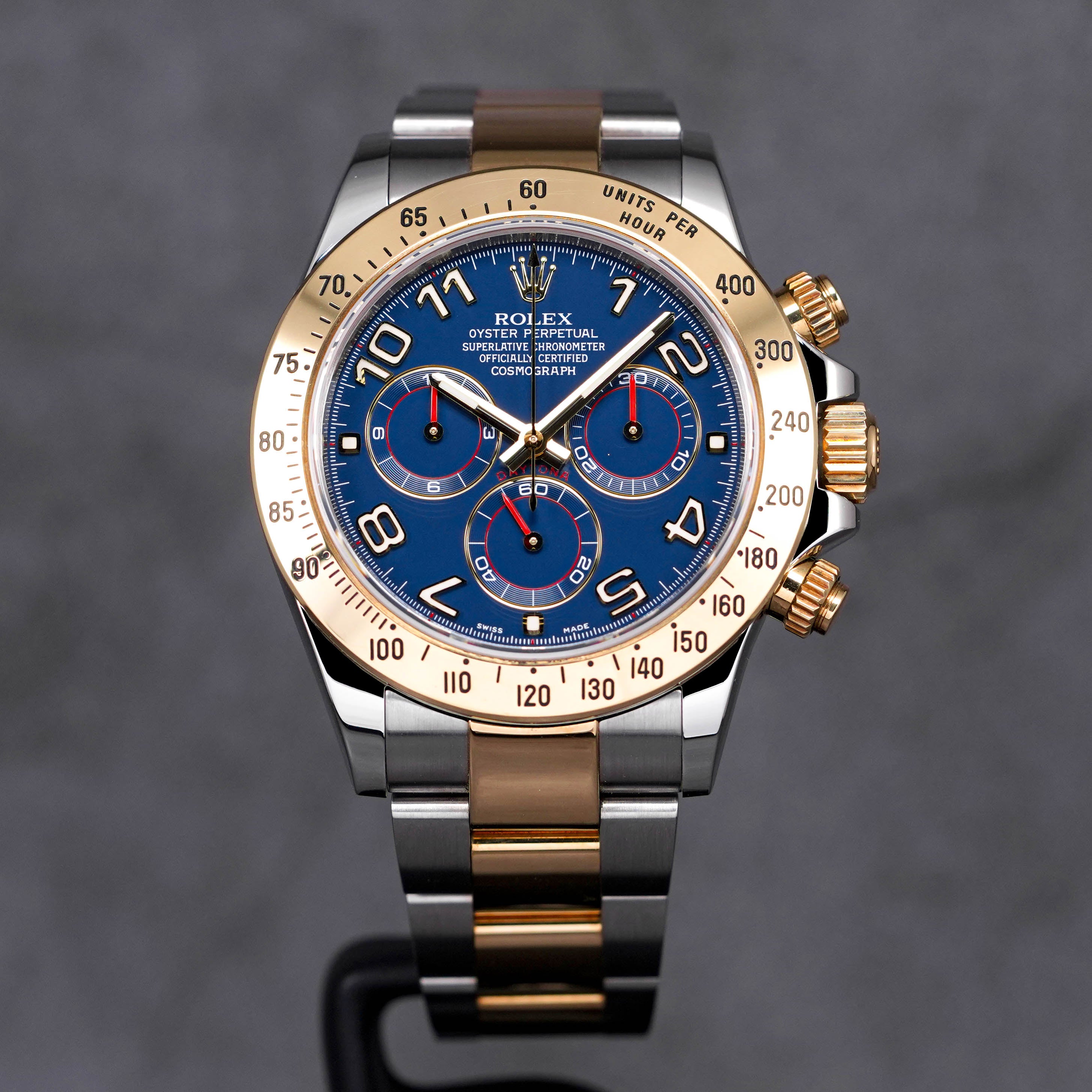 DAYTONA TWOTONE YELLOWGOLD RACING BLUE DIAL (2013)