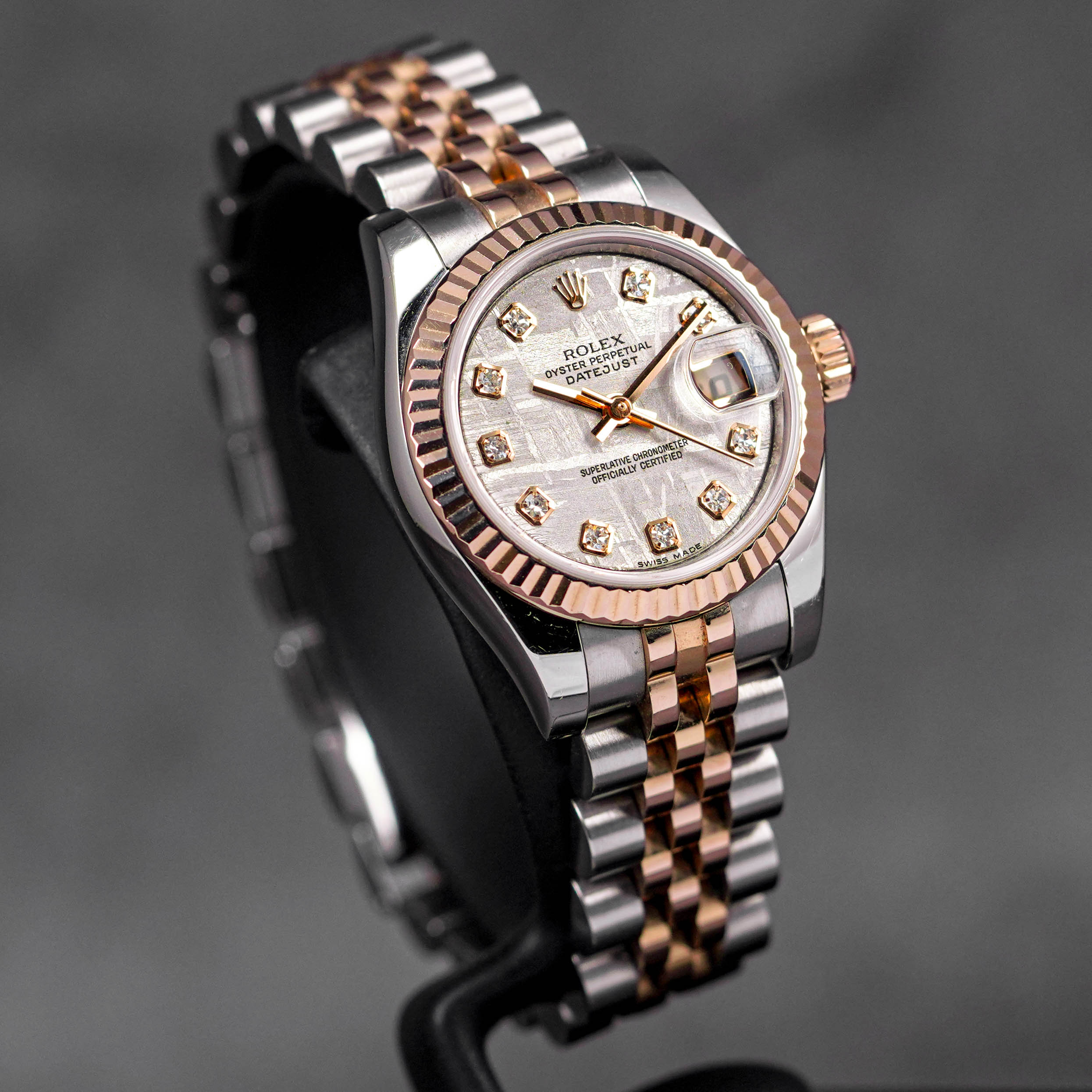 DATEJUST 26MM TWOTONE ROSEGOLD METEORITE DIAMOND DIAL (2012)