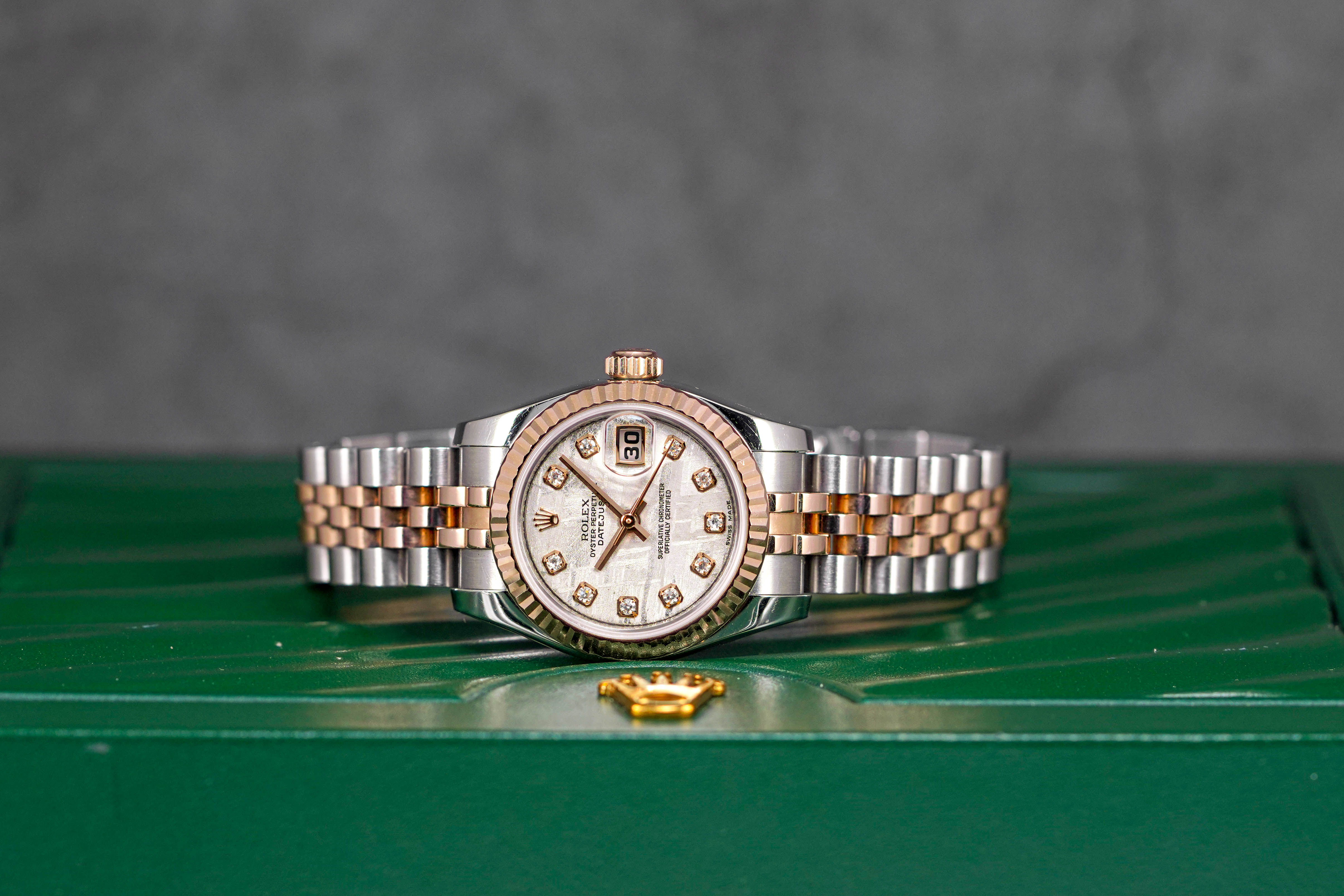DATEJUST 26MM TWOTONE ROSEGOLD METEORITE DIAMOND DIAL (2012)