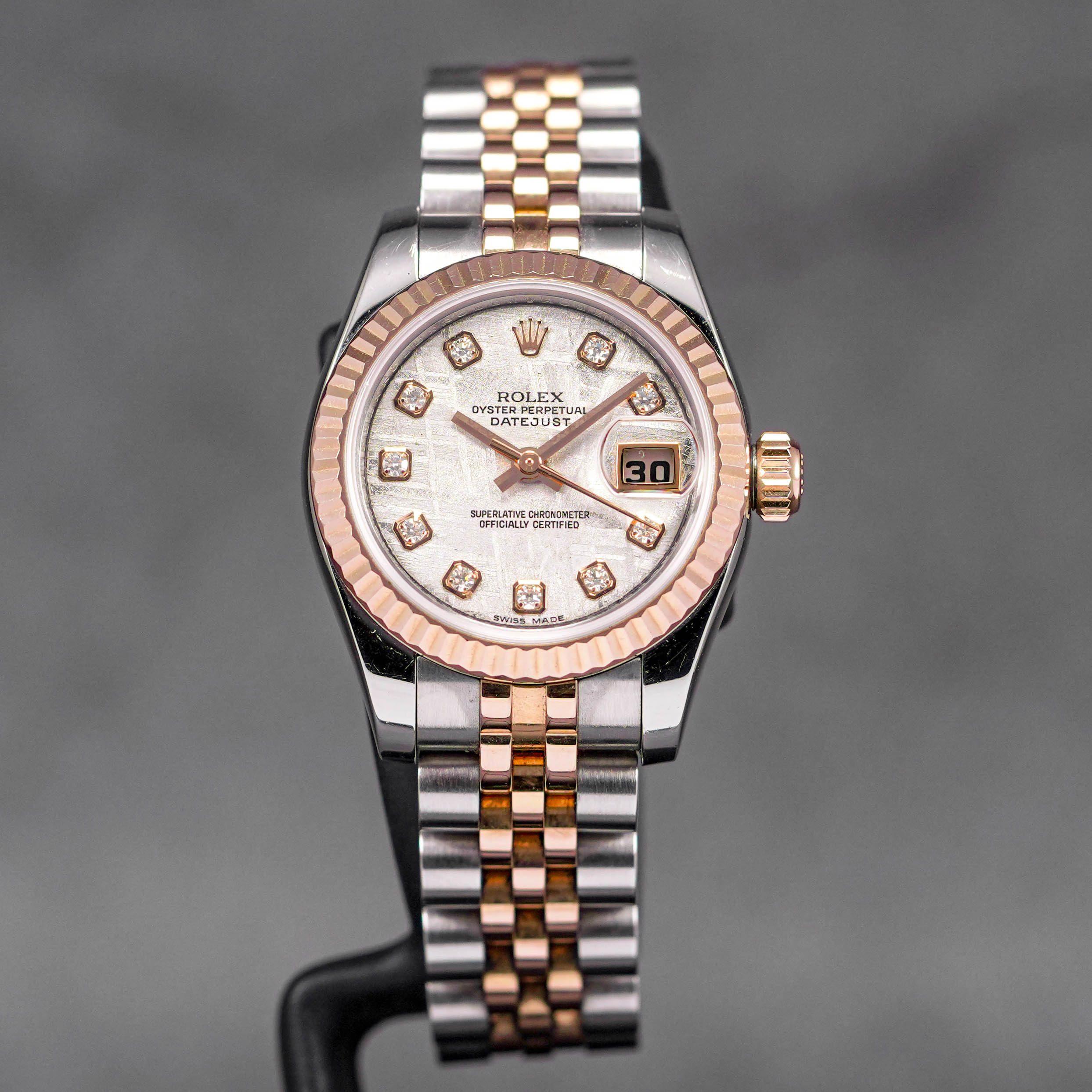 DATEJUST 26MM TWOTONE ROSEGOLD METEORITE DIAMOND DIAL (2012)