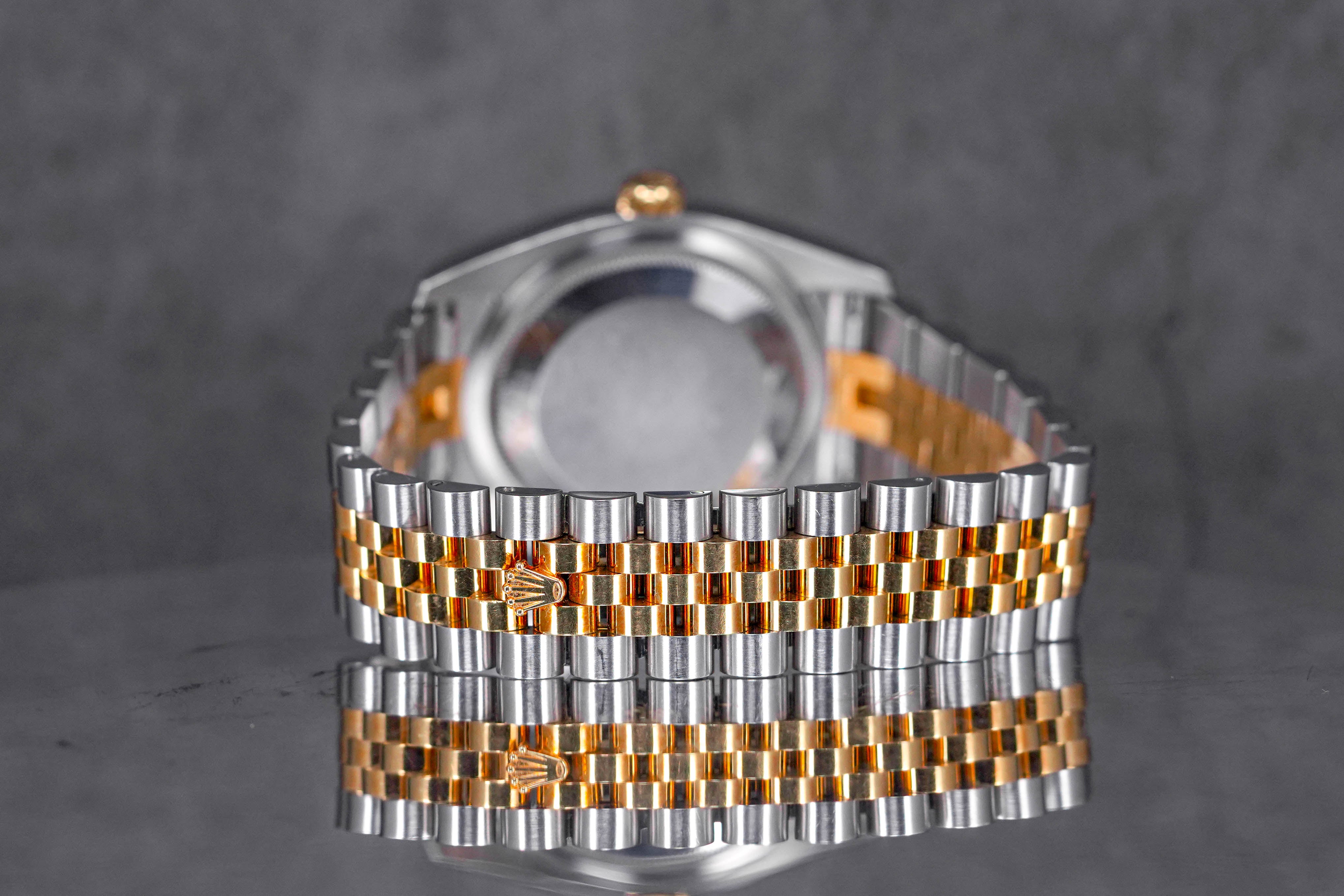 DATEJUST 36MM TWOTONE YELLOW GOLD WHITE DIAL ROULETTE DATE WHEEL (WATCH ONLY)