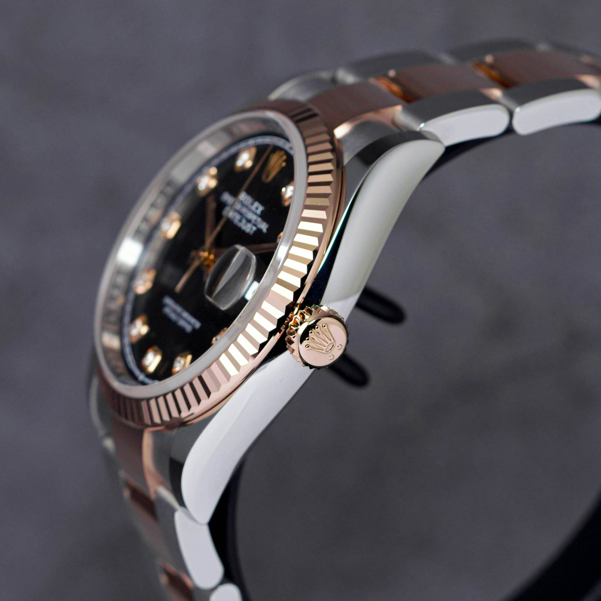 DATEJUST 36MM TWOTONE ROSEGOLD BLACK DIAMOND DIAL (2022)