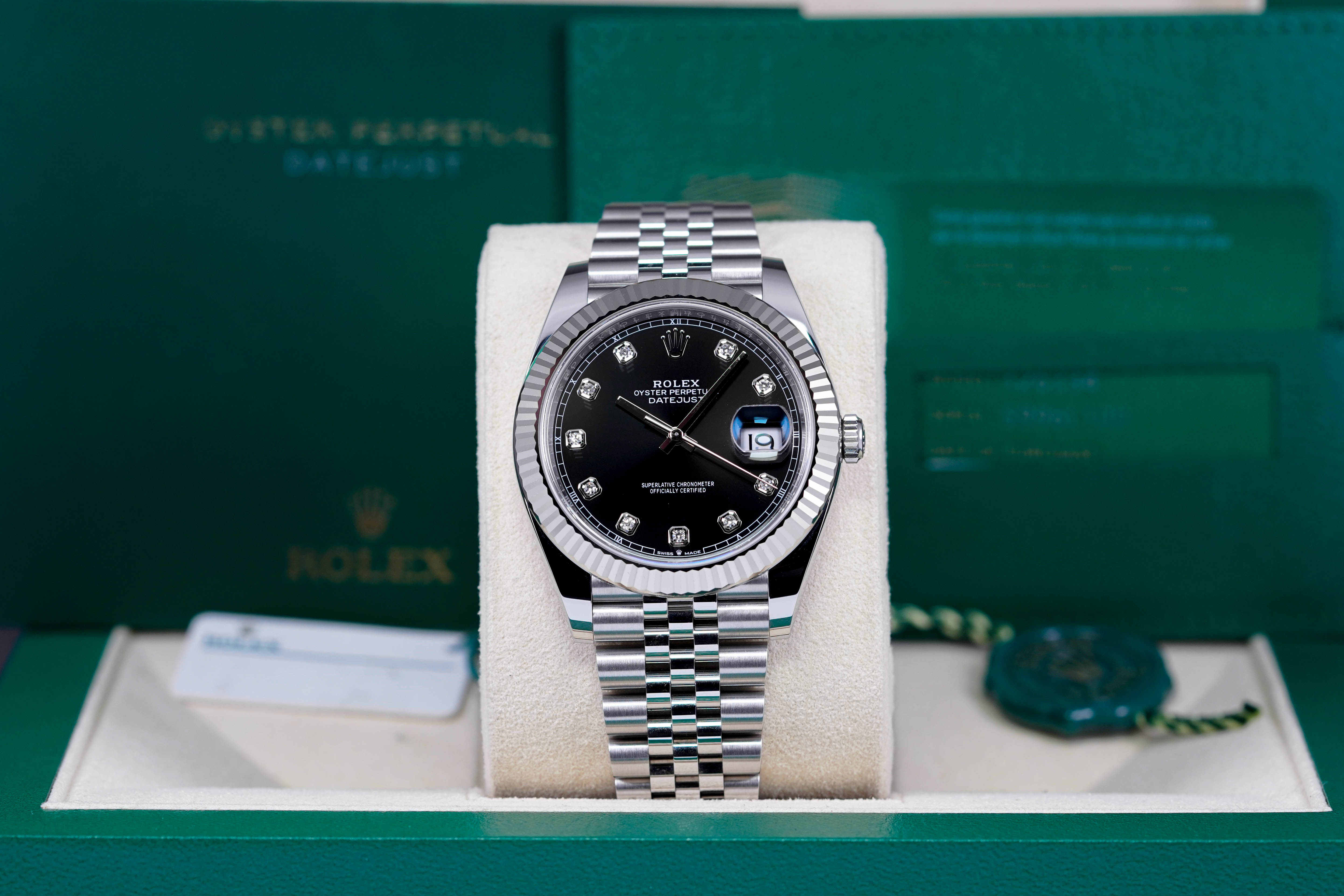 DATEJUST 41MM BLACK DIAMOND INDEX DIAL (2020)