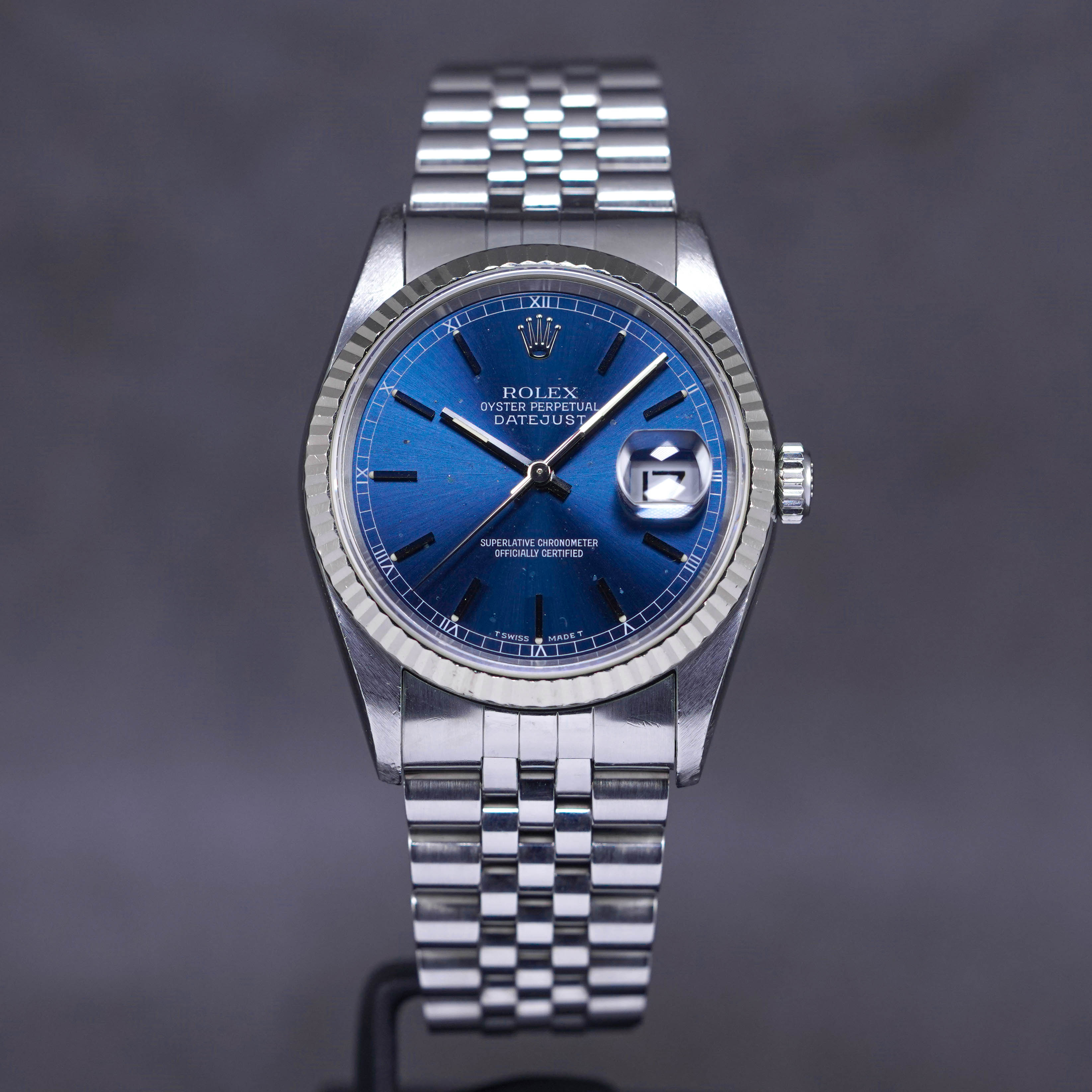 DATEJUST 36MM 16234 BLUE FLUTED JUBILEE (1999)