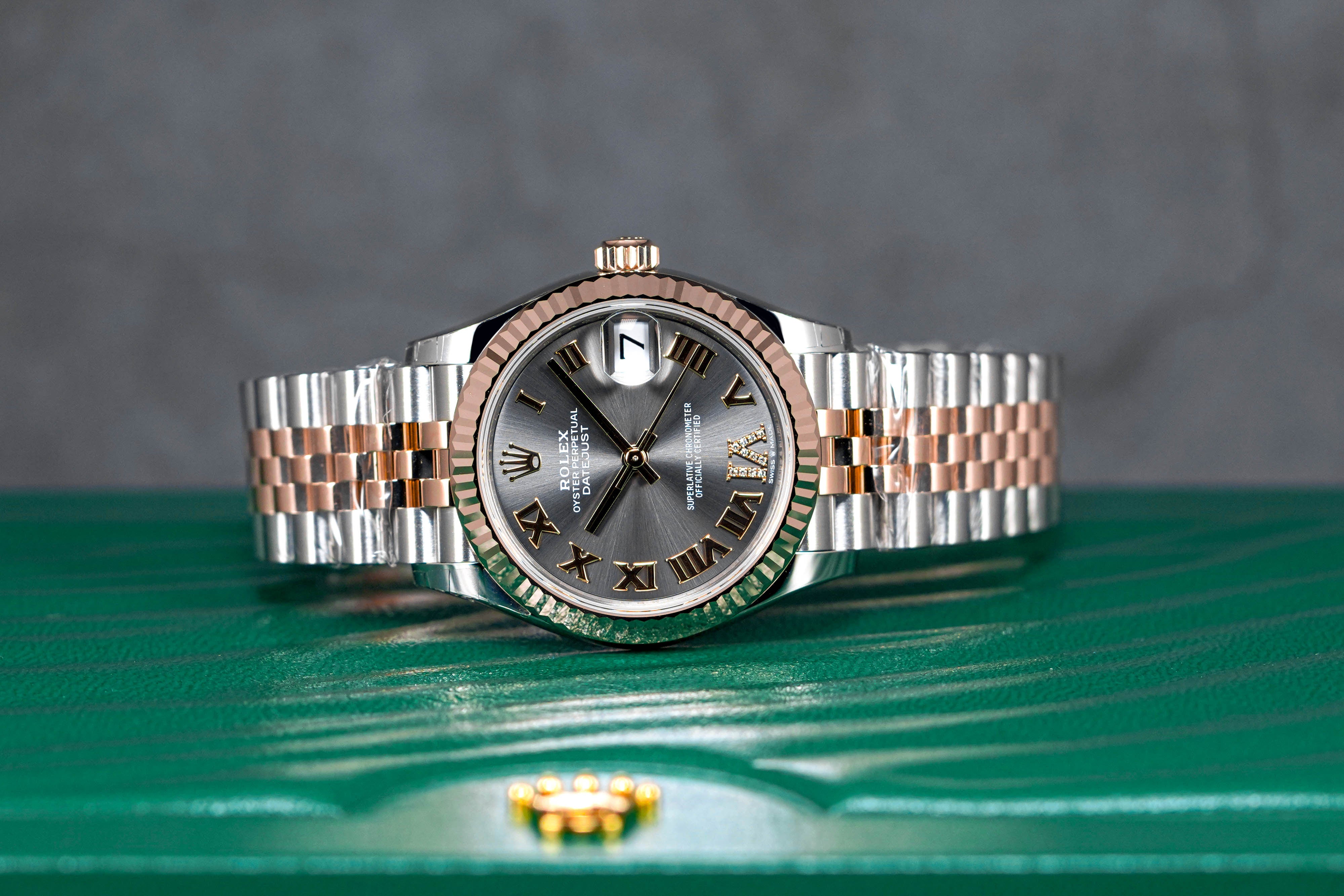 DATEJUST 31MM TWOTONE ROSEGOLD RHODIUM ROMAN DIAMOND 6 (2023)