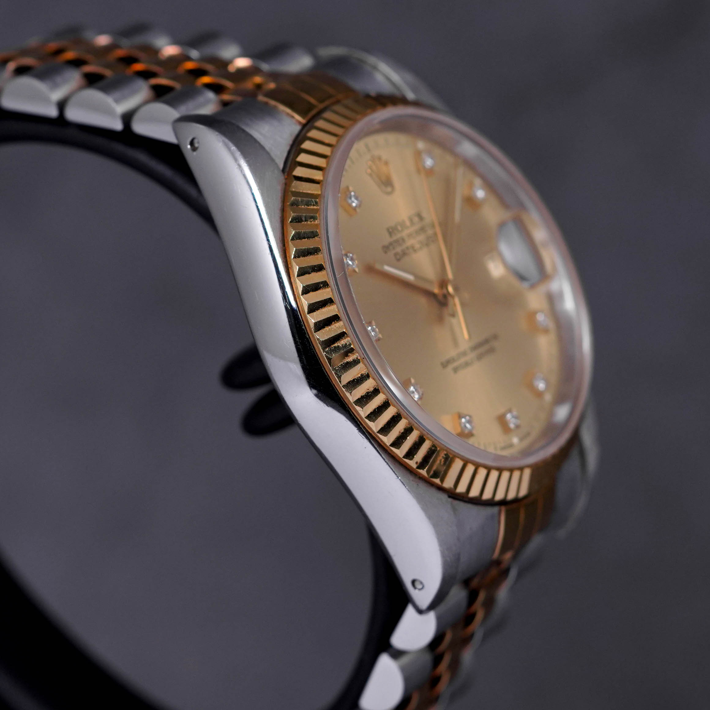 DATEJUST 36MM 16233 TWOTONE YELLOWGOLD CHAMPAGNE DIAMOND DIAL 'E SERIES' (WATCH ONLY)