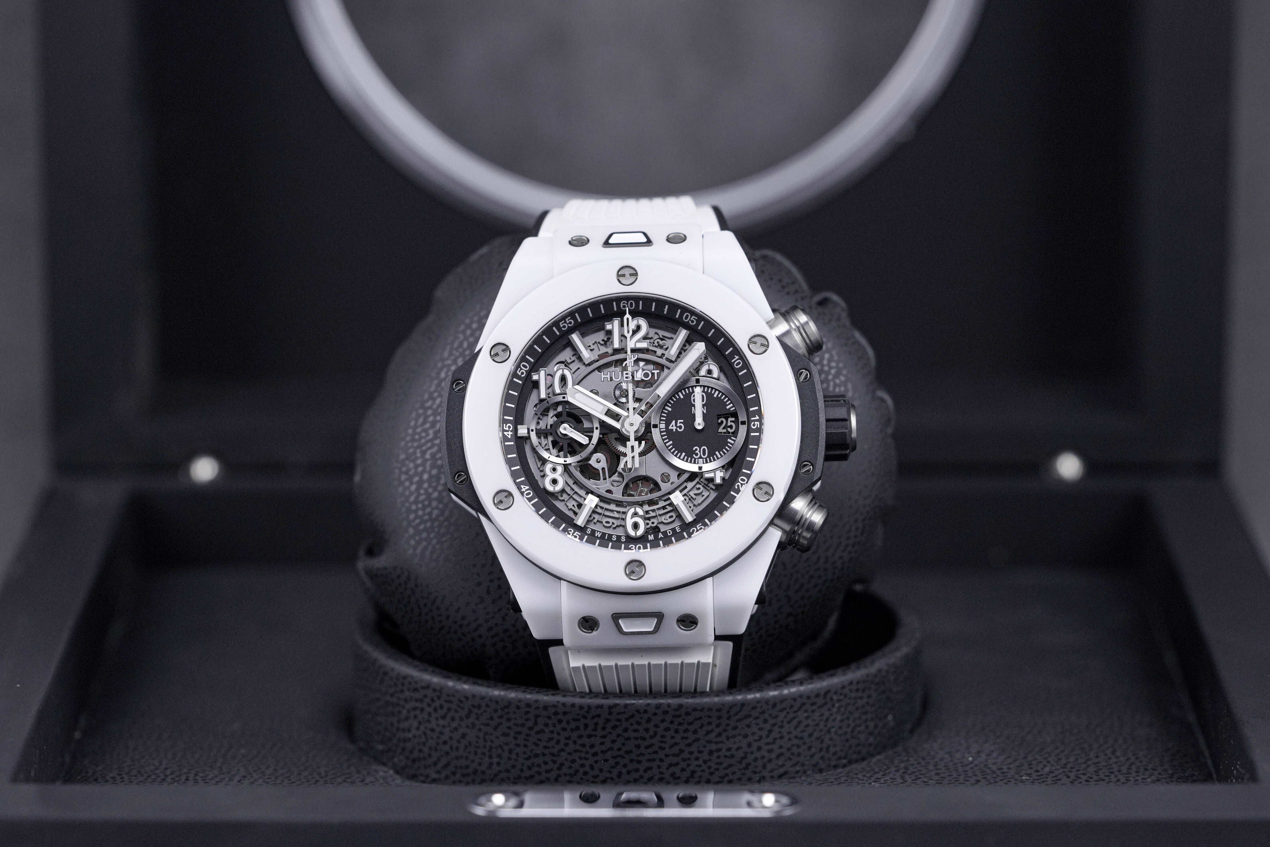 BIG BANG UNICO WHITE CERAMIC WHITE RUBBER STRAP (2022)