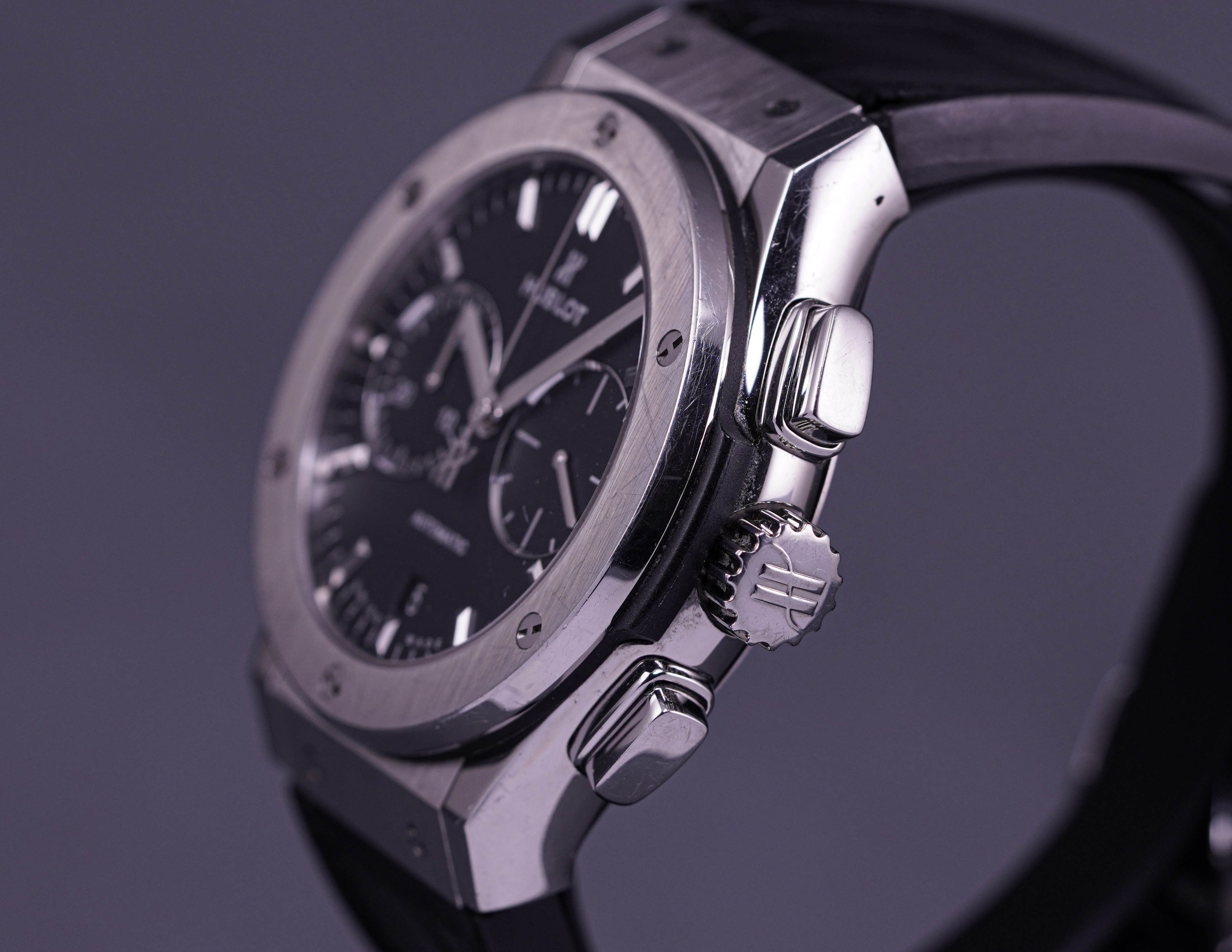 HUBLOT CLASSIC FUSION CHRONO TITANIUM BLACK DIAL (2016)