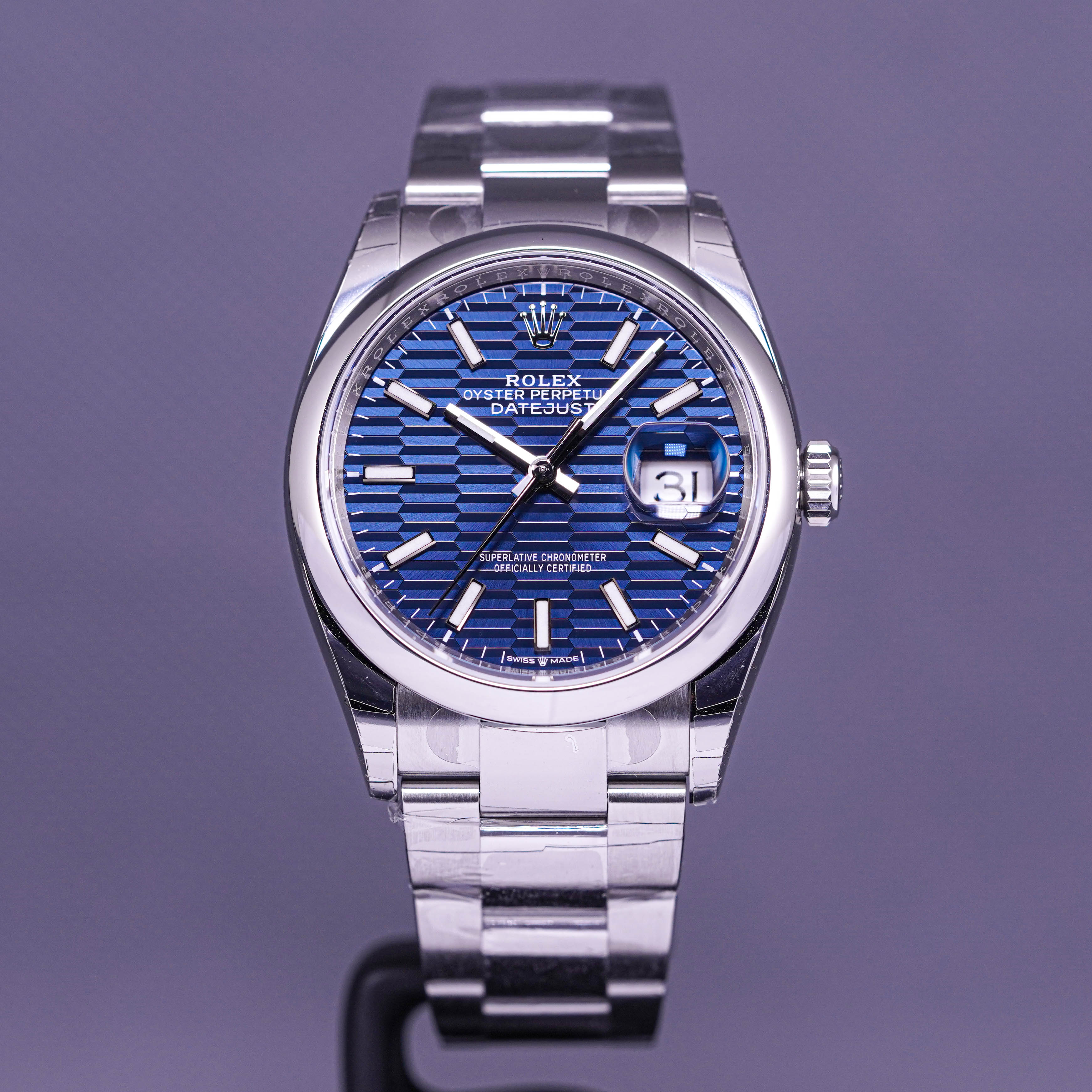 DATEJUST 36MM DOMED OYSTER BLUE FLUTED DIAL (2022)