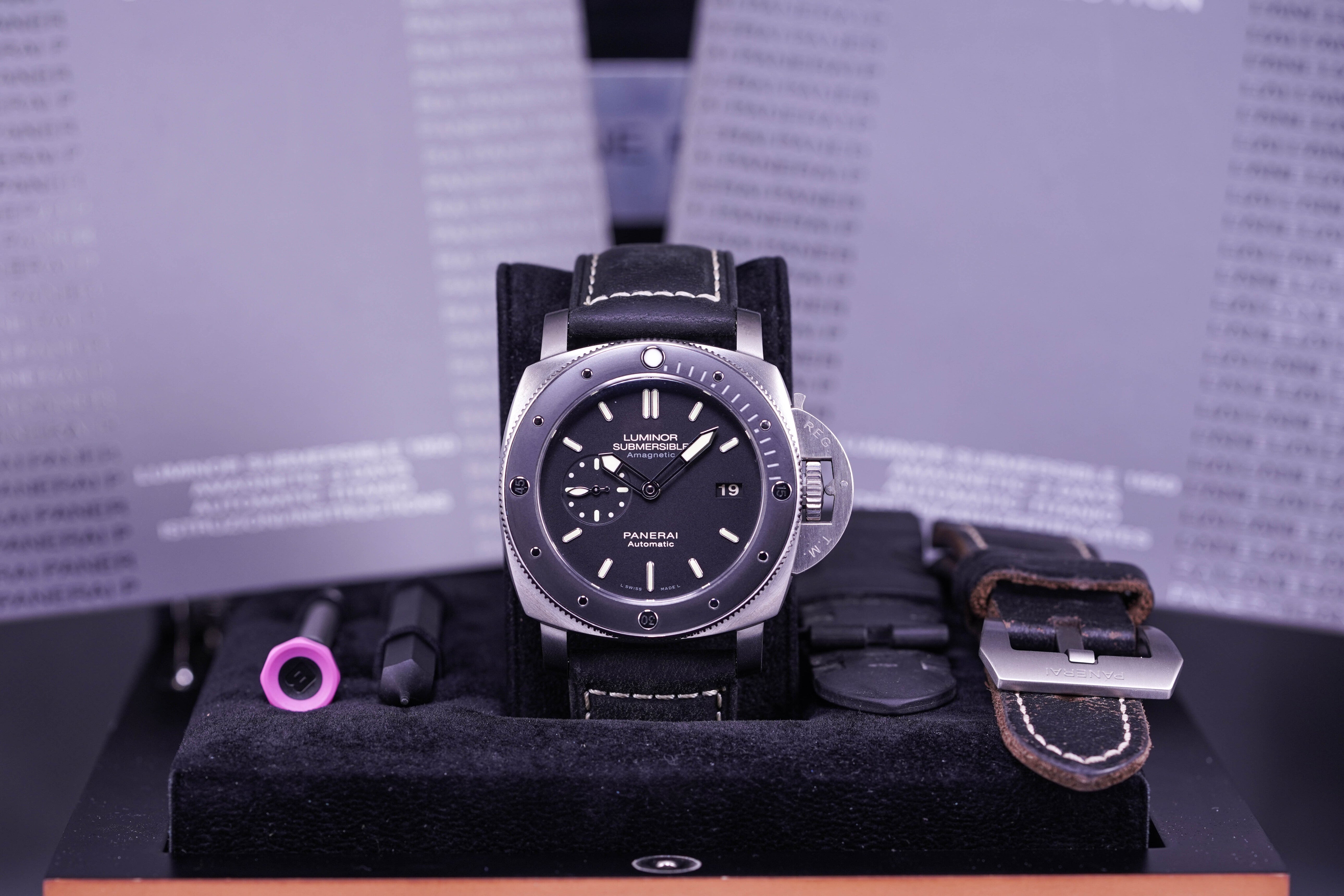 LUMINOR 1950 SUBMERSIBLE AMAGNETIC TITANIUM 3 DAYS 'PAM0389' (2013)