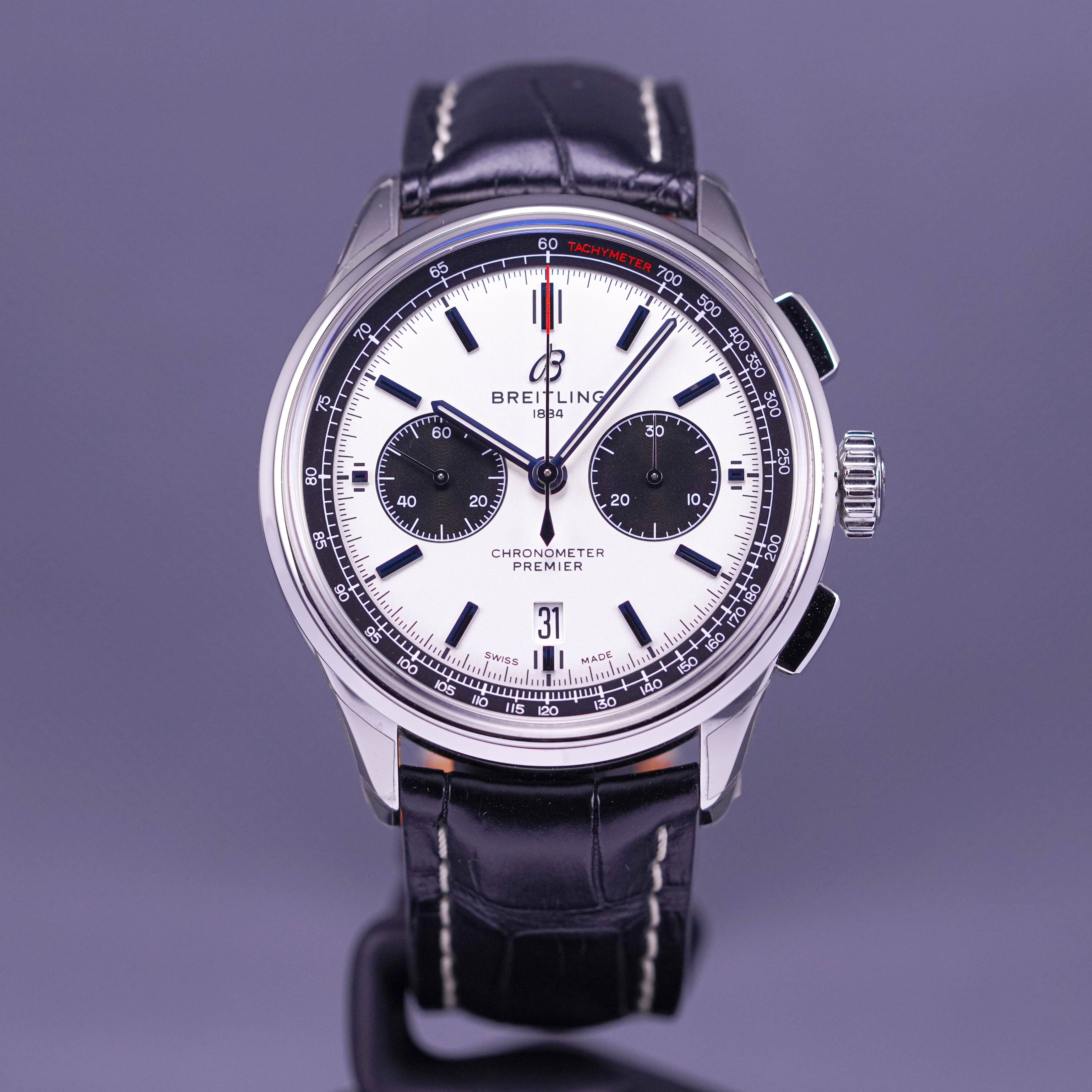 PREMIER B01 CHRONOGRAPH WHITE PANDA DIAL (2019)