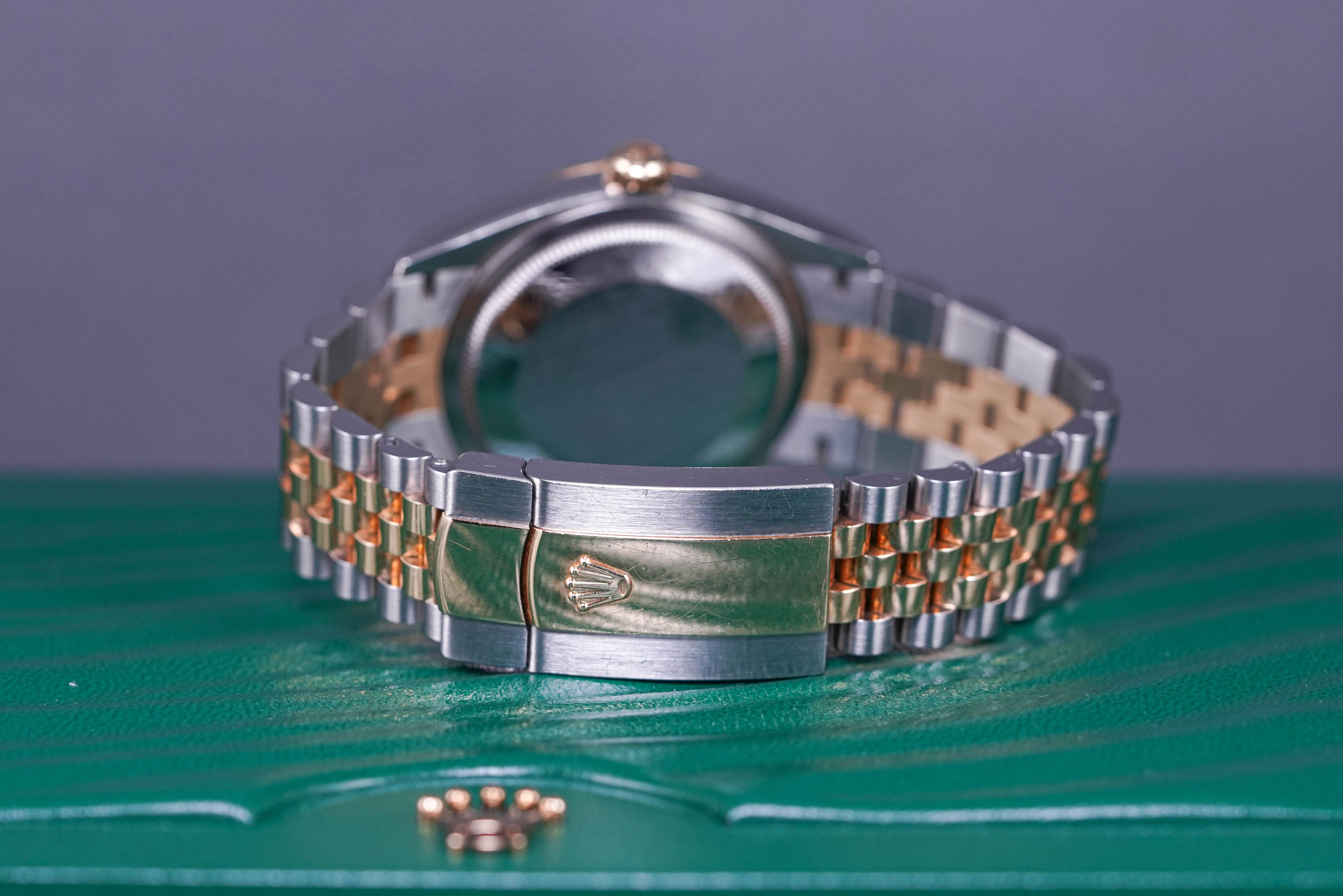 DATEJUST 36MM TWOTONE YELLOWGOLD SILVER ROMAN DIAL DIAMOND 6 9 (2019)