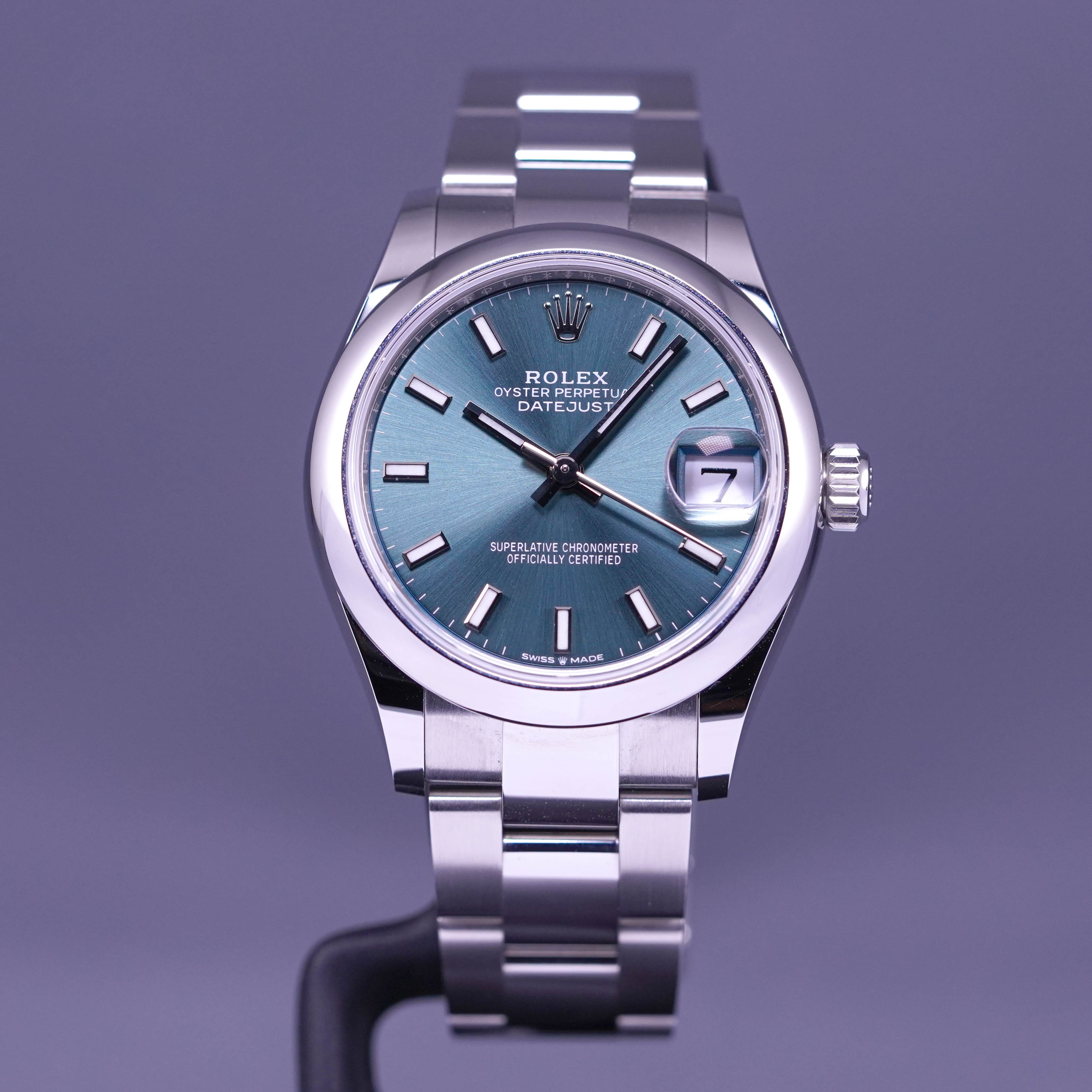 DATEJUST 31MM OYSTER DOMED BEZEL MINT GREEN DIAL (2022)
