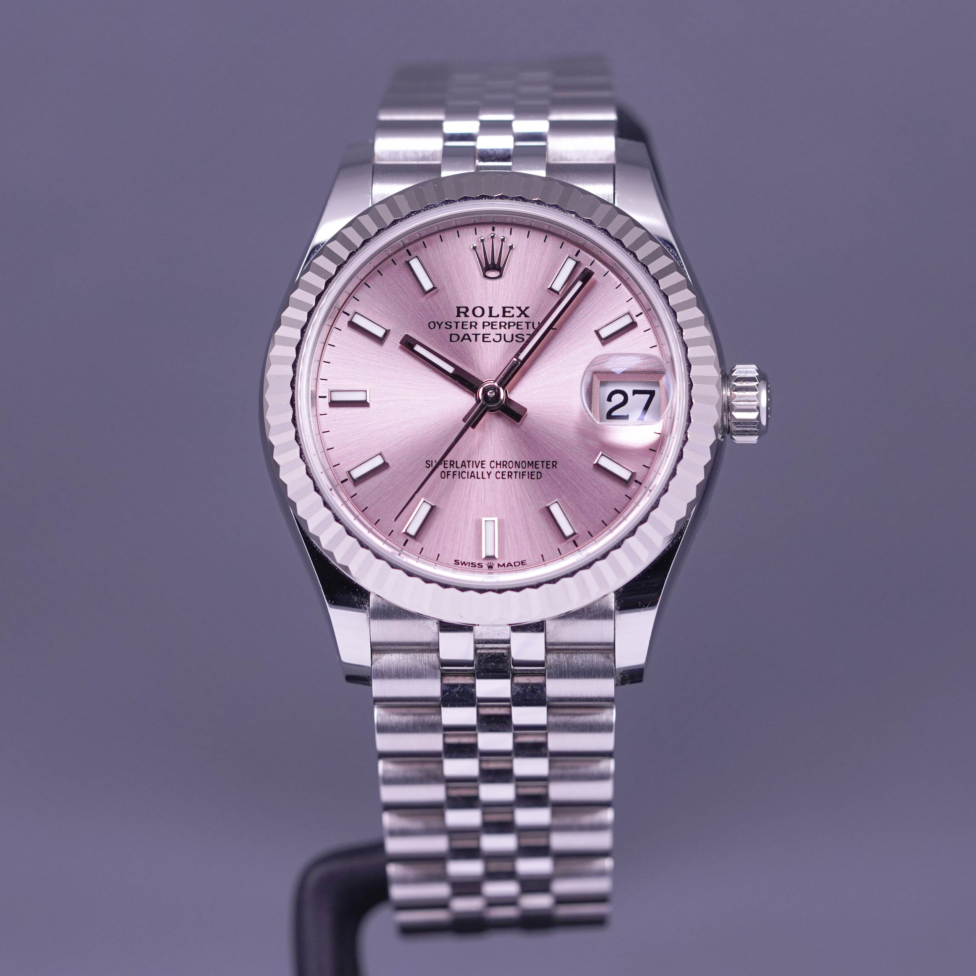 DATEJUST 31MM FLUTED JUBILEE PINK DIAL (2022)