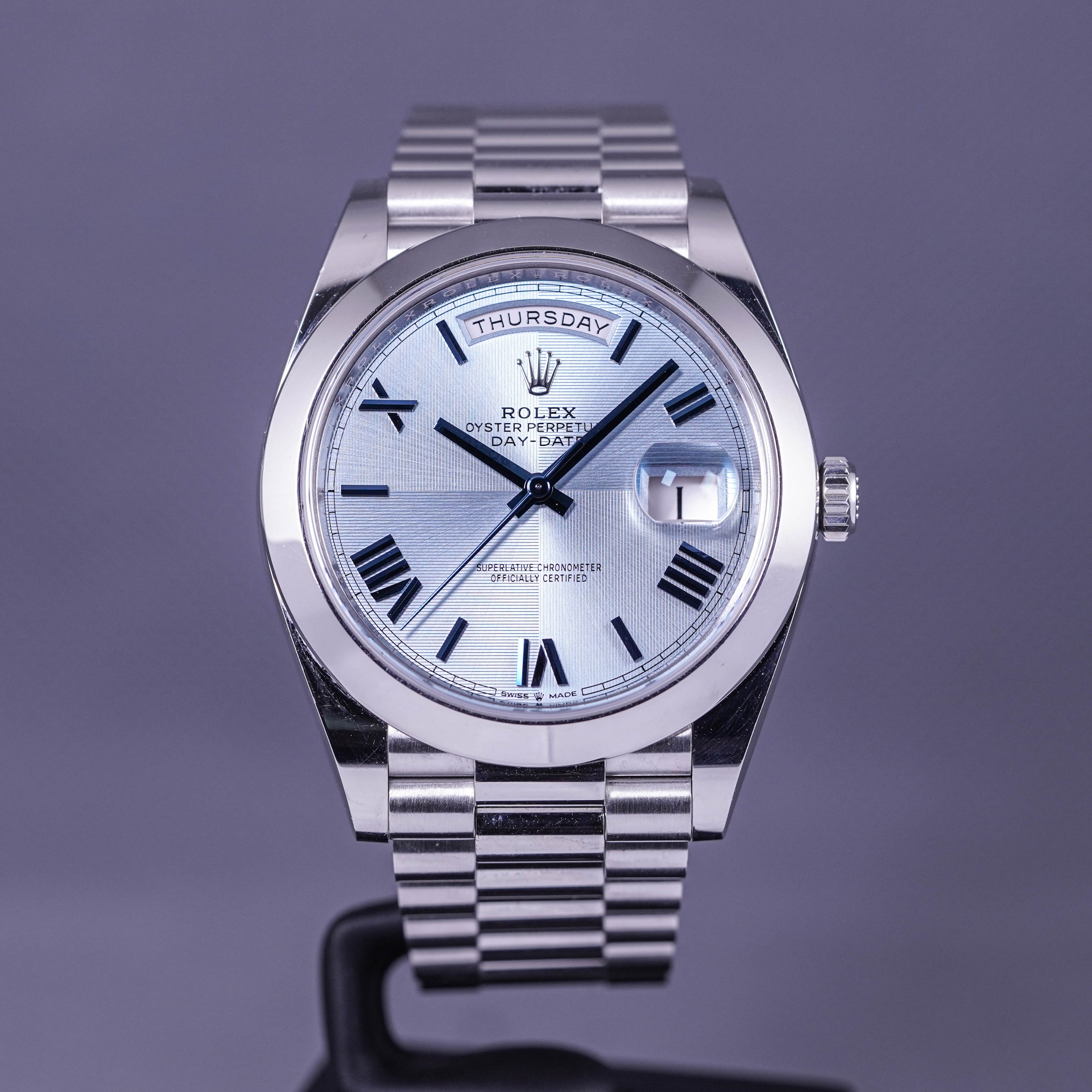 DAYDATE 40MM PLATINUM ICE BLUE ROMAN DIAL (2021)