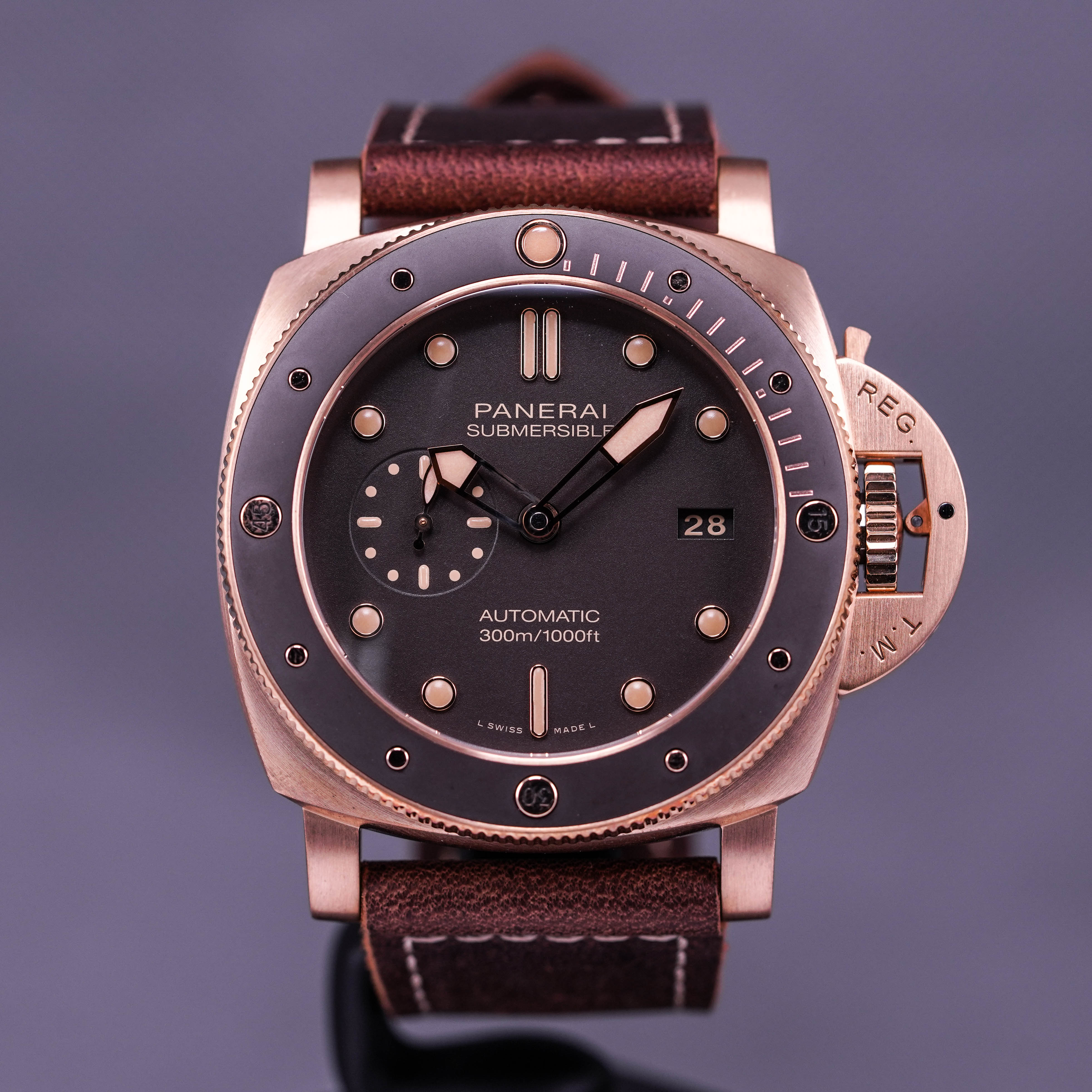 PANERAI LUMINOR SUBMERSIBLE BRONZO BROWN DIAL PAM 968 (2020)