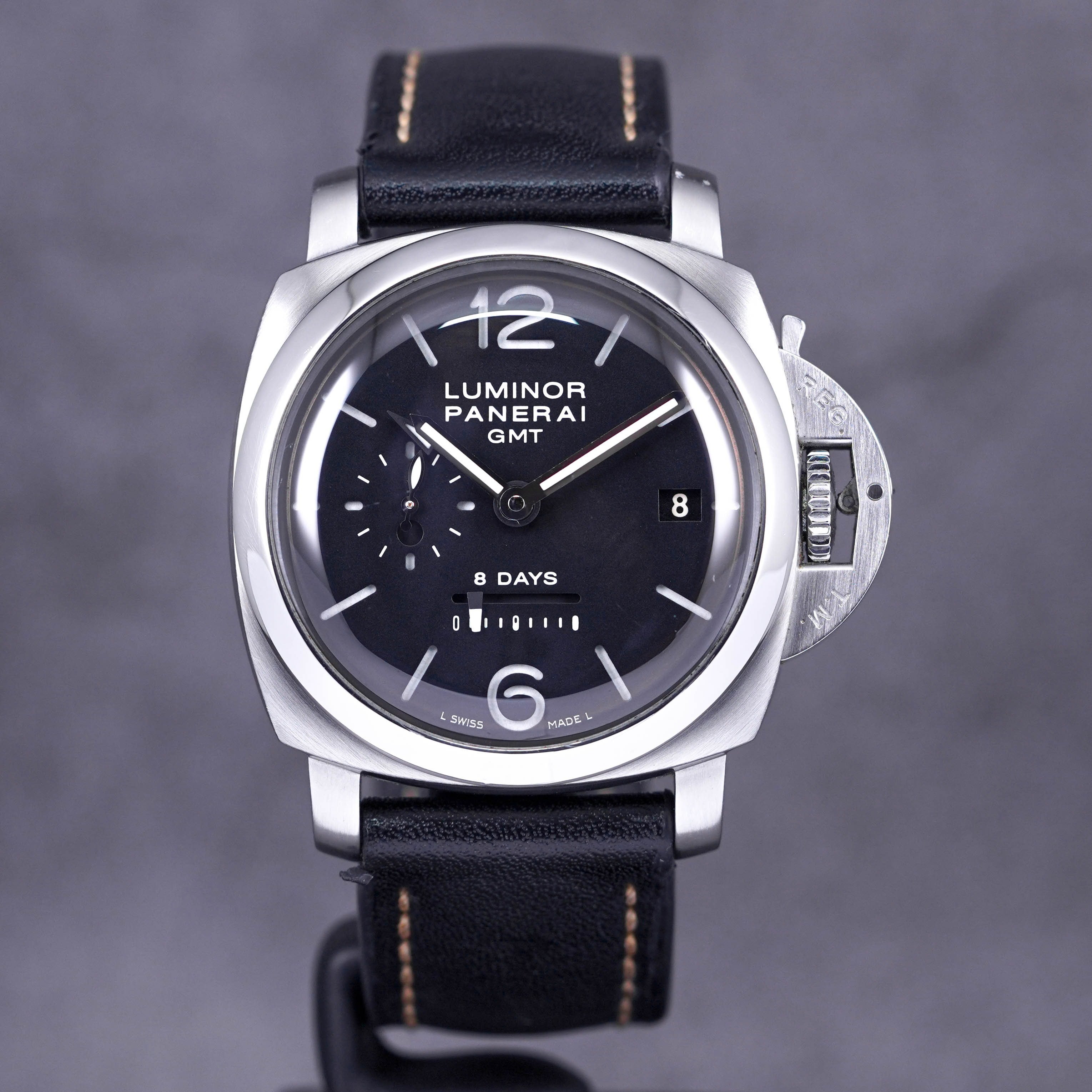 LUMINOR 1950 8 DAYS GMT PAM 233 BLACK DIAL (CIRCA 2008)