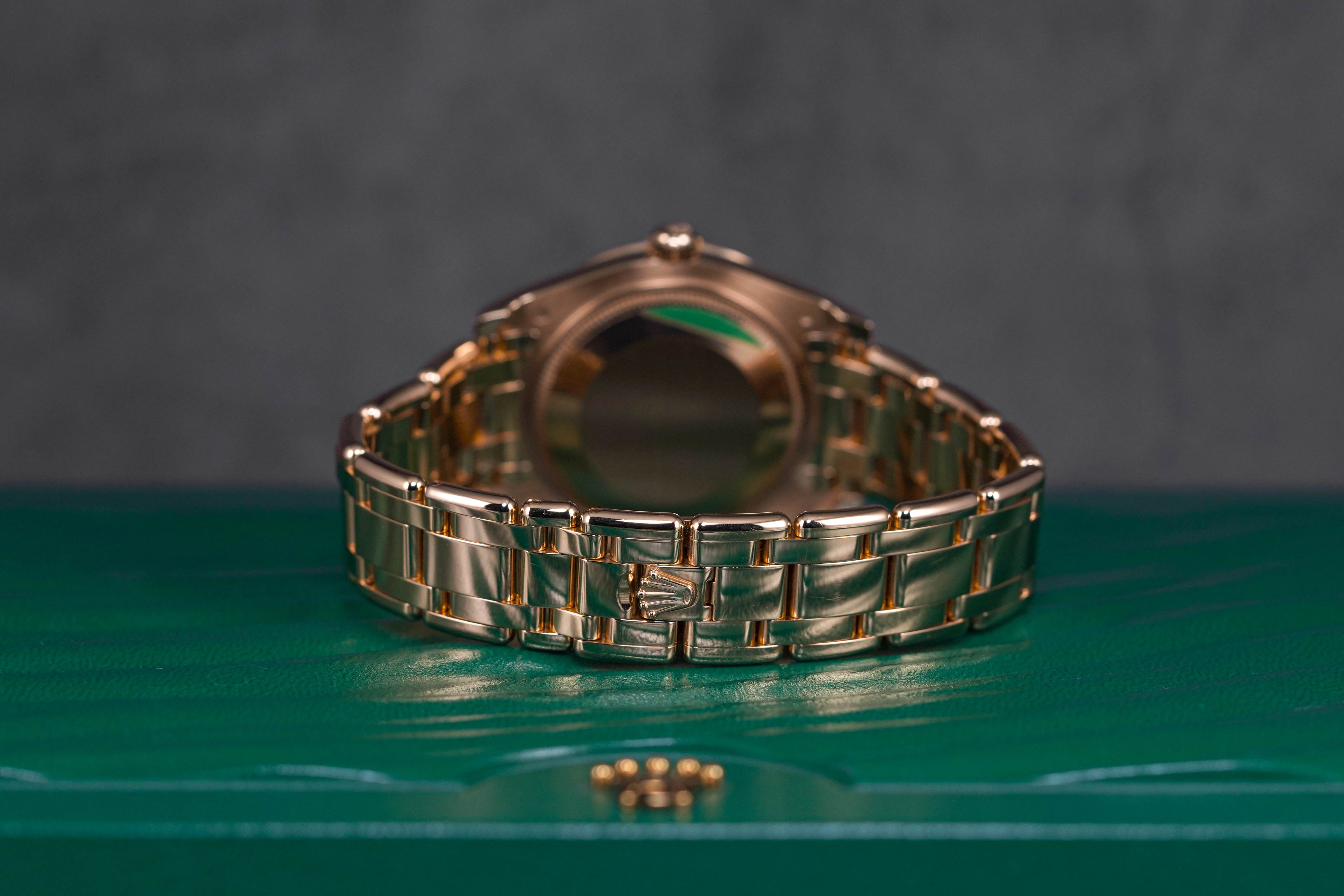 DATEJUST PEARLMASTER 34MM ROSEGOLD 18K CHOCOLATE DIAL DIAMOND ON VI (2016)