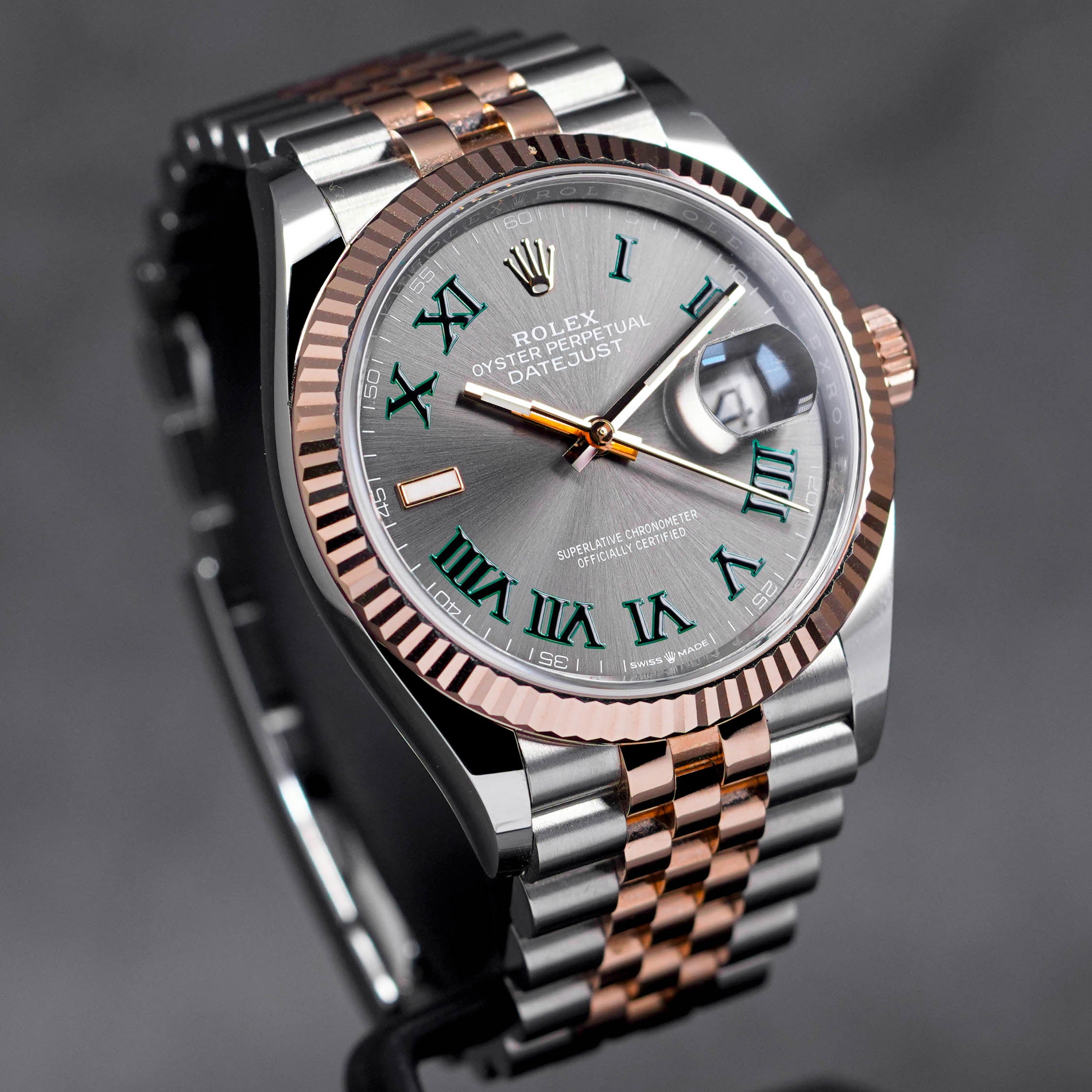 DATEJUST 36MM TWOTONE ROSEGOLD WIMBLEDON DIAL (2022)