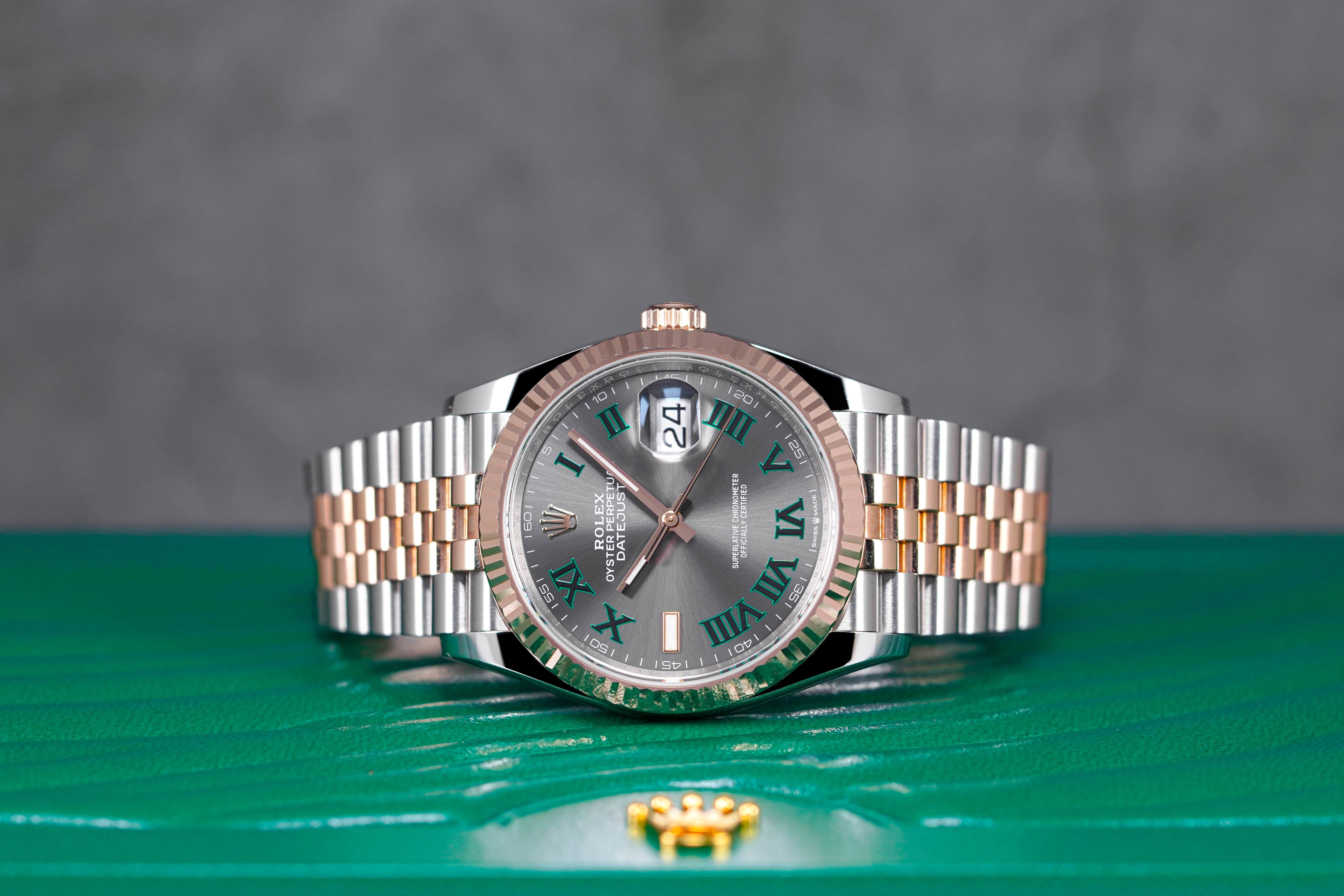 DATEJUST 36MM TWOTONE ROSEGOLD WIMBLEDON DIAL (2022)