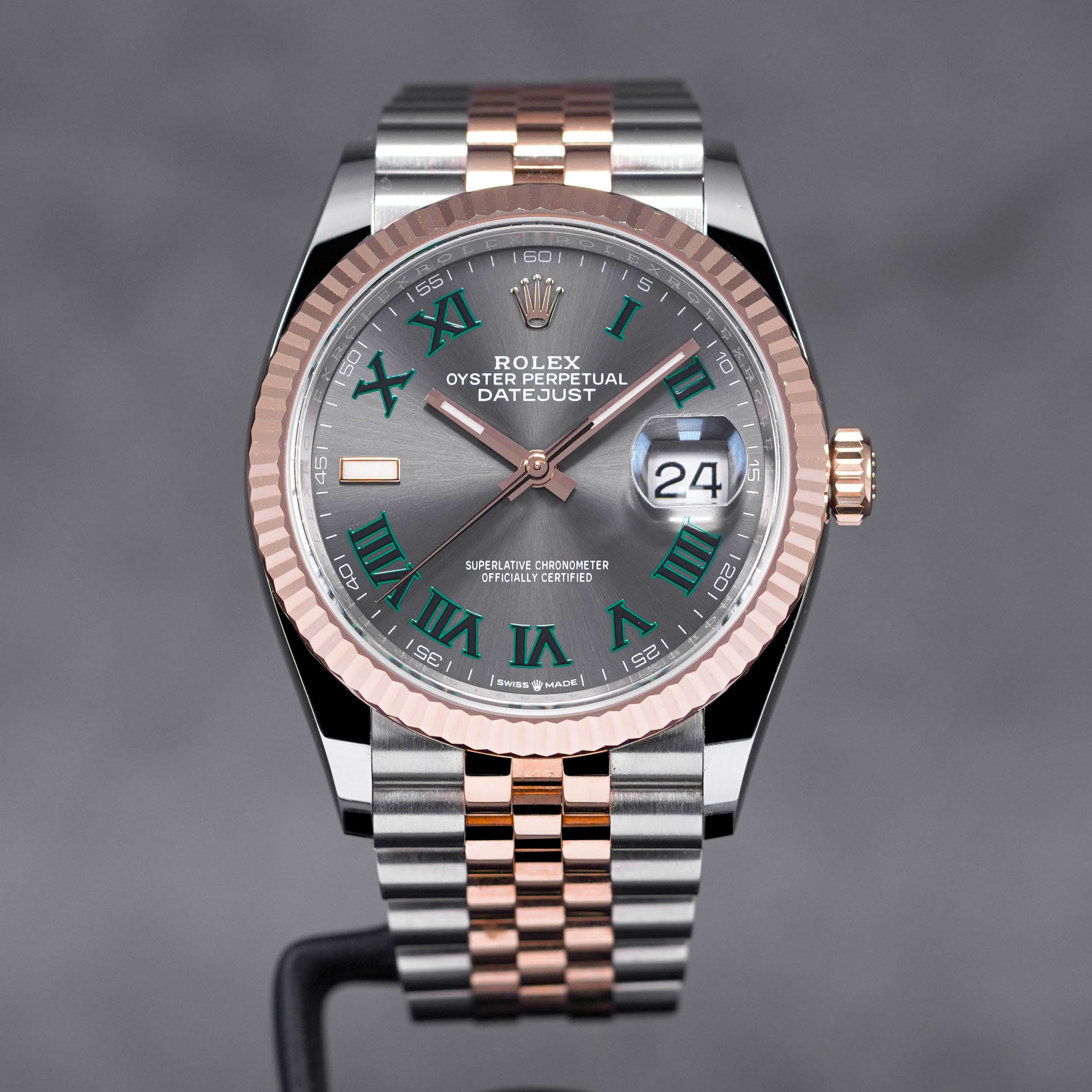 DATEJUST 36MM TWOTONE ROSEGOLD WIMBLEDON DIAL (2022)