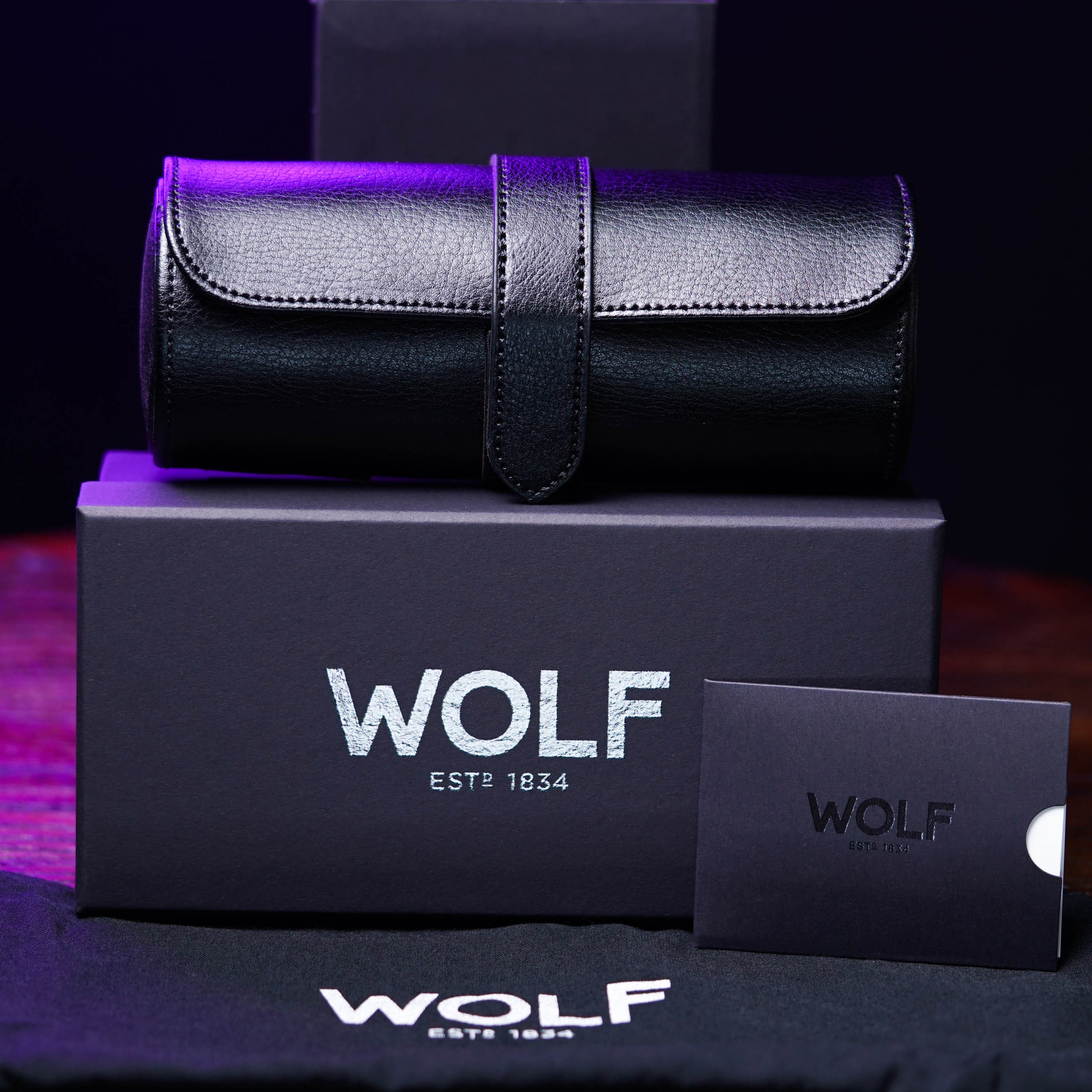 HERITAGE WATCH ROLL (BLAKE BLACK/GREY)