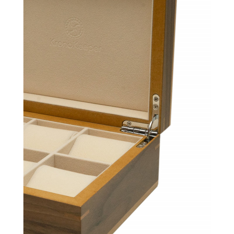CLIPPERTON 6 WATCH BOX IN BROWN WOOD