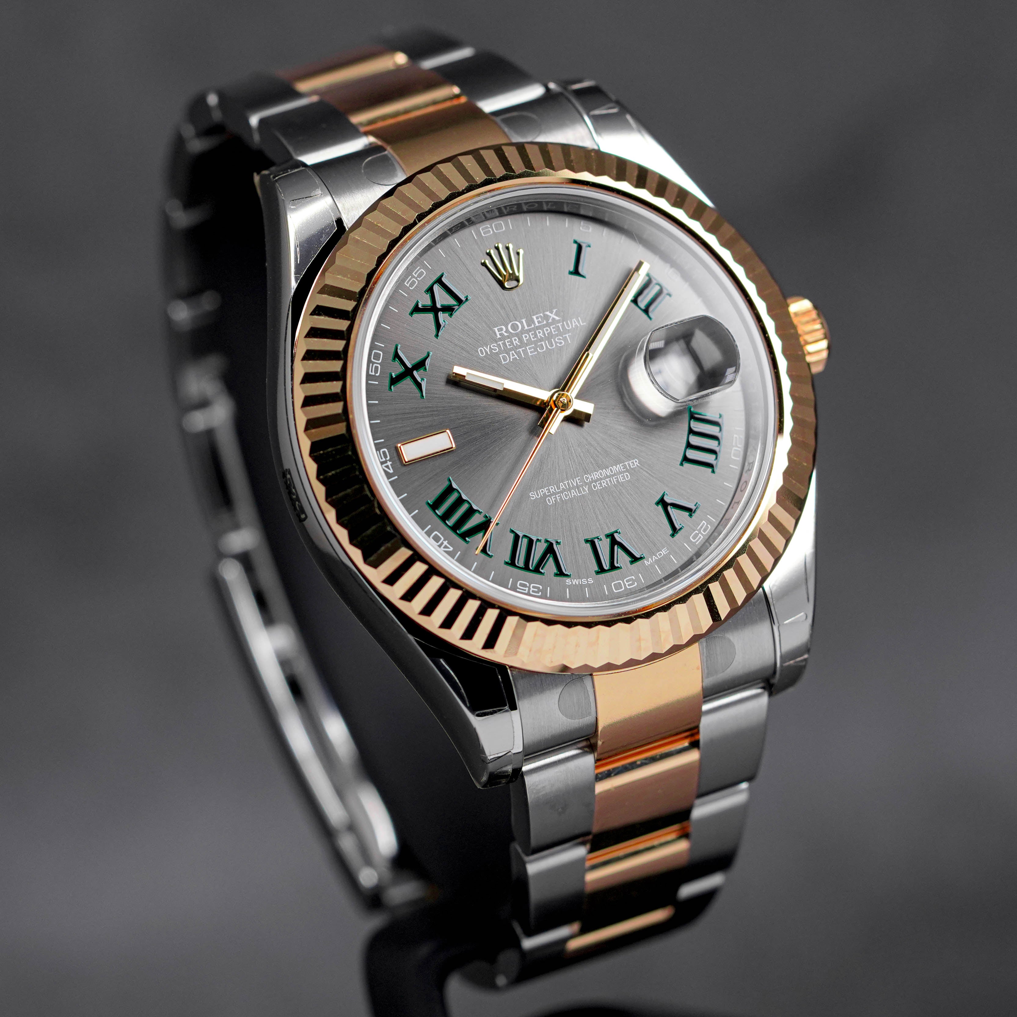 DATEJUST 41MM TWOTONE YELLOWGOLD WIMBLEDON DIAL (NOS 2016)