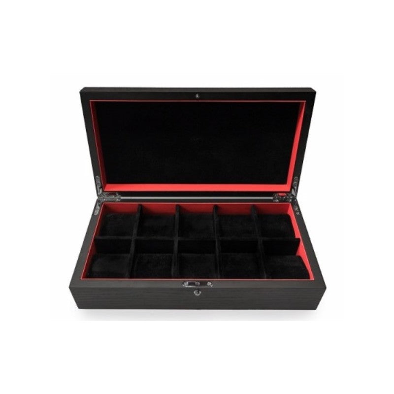BLACK ASH WATCH BOX FOR 10 WATCHES