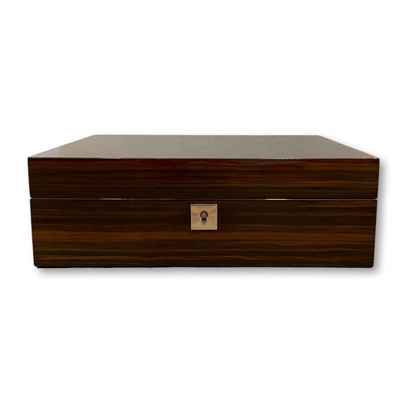 MARQUETRY EBONY 12 WATCH BOX