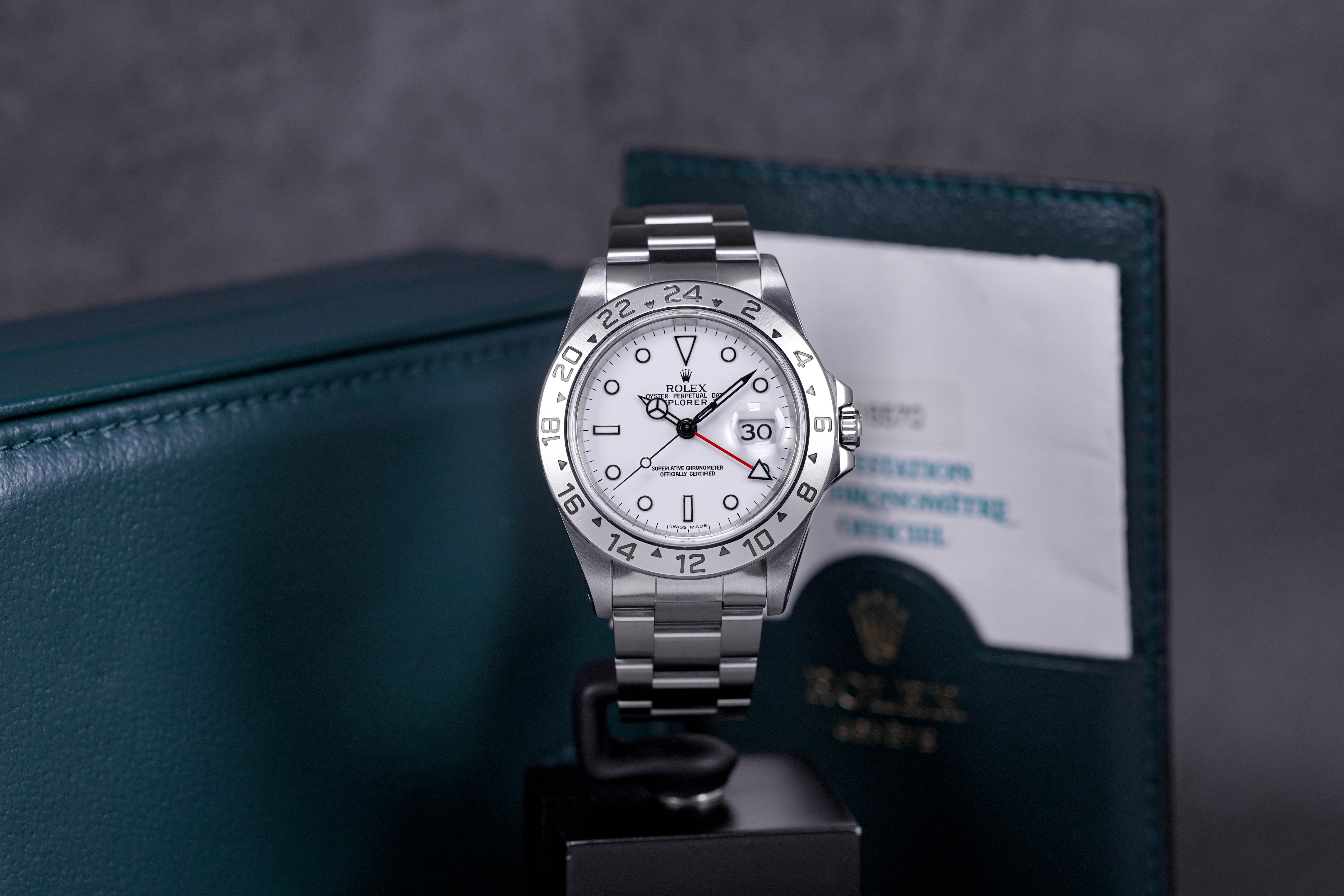 ROLEX EXPLORER-II 16570 WHITE POLAR DIAL (1999) IDWX