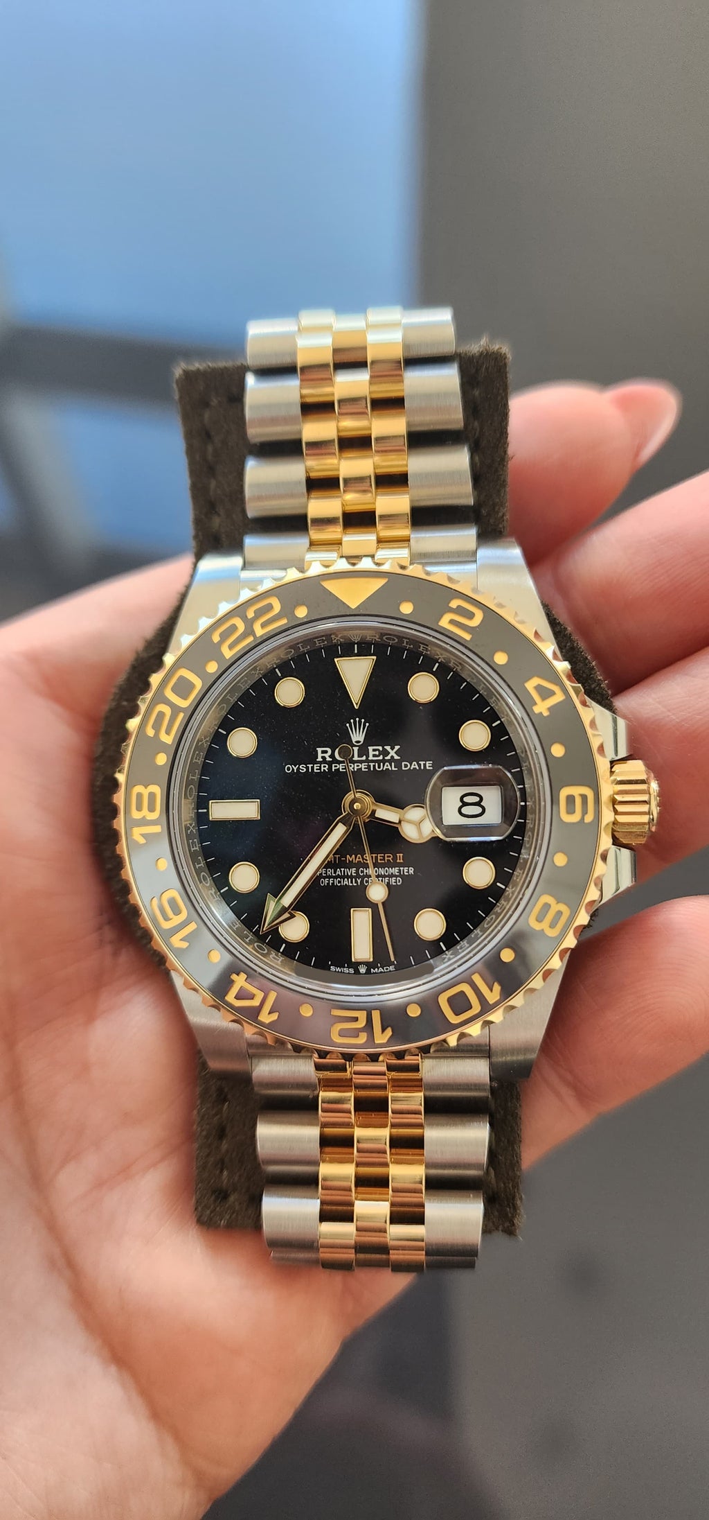 Rolex gmt master ii deals two tone yellow gold