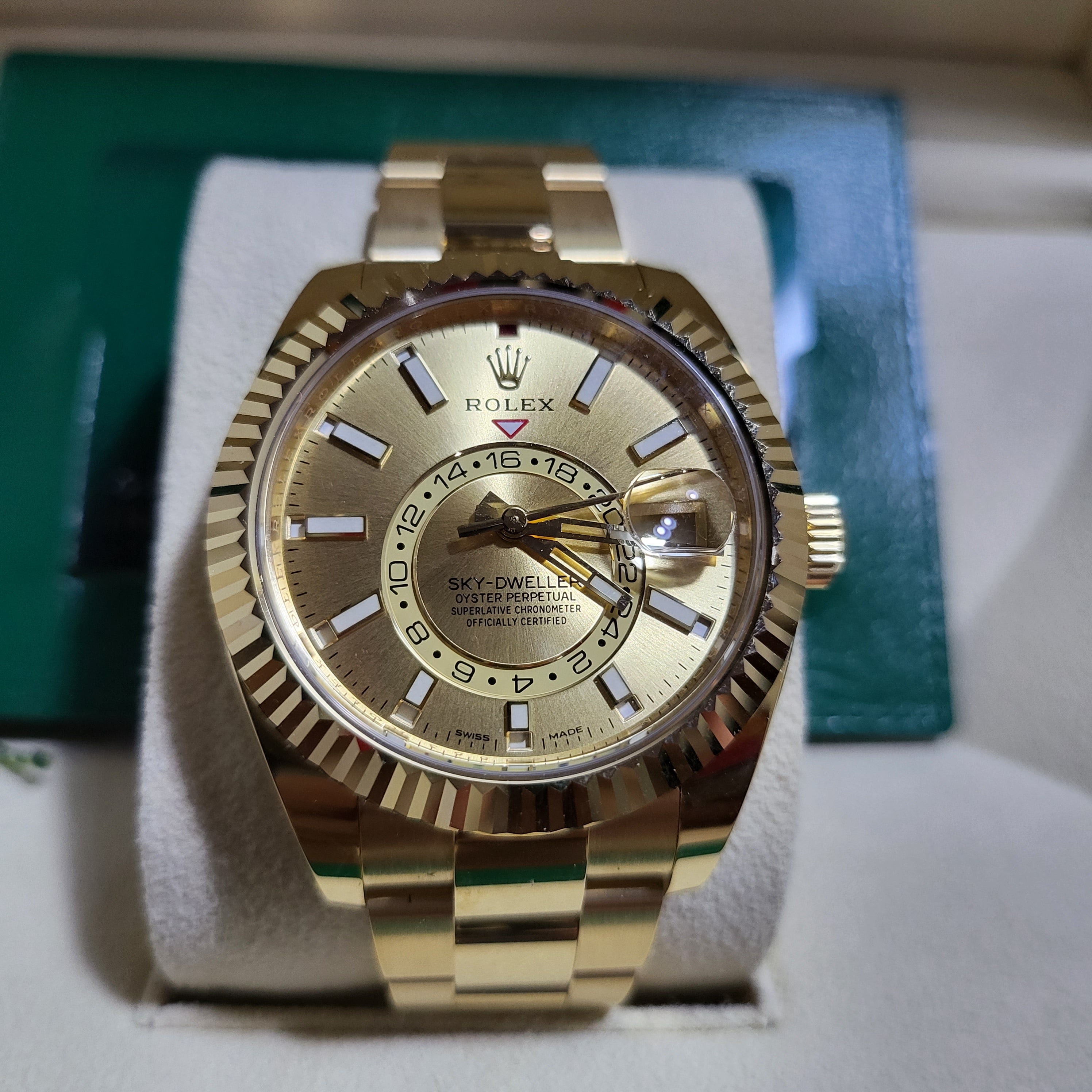 SKY-DWELLER YELLOWGOLD CHAMPAGNE DIAL (2023)