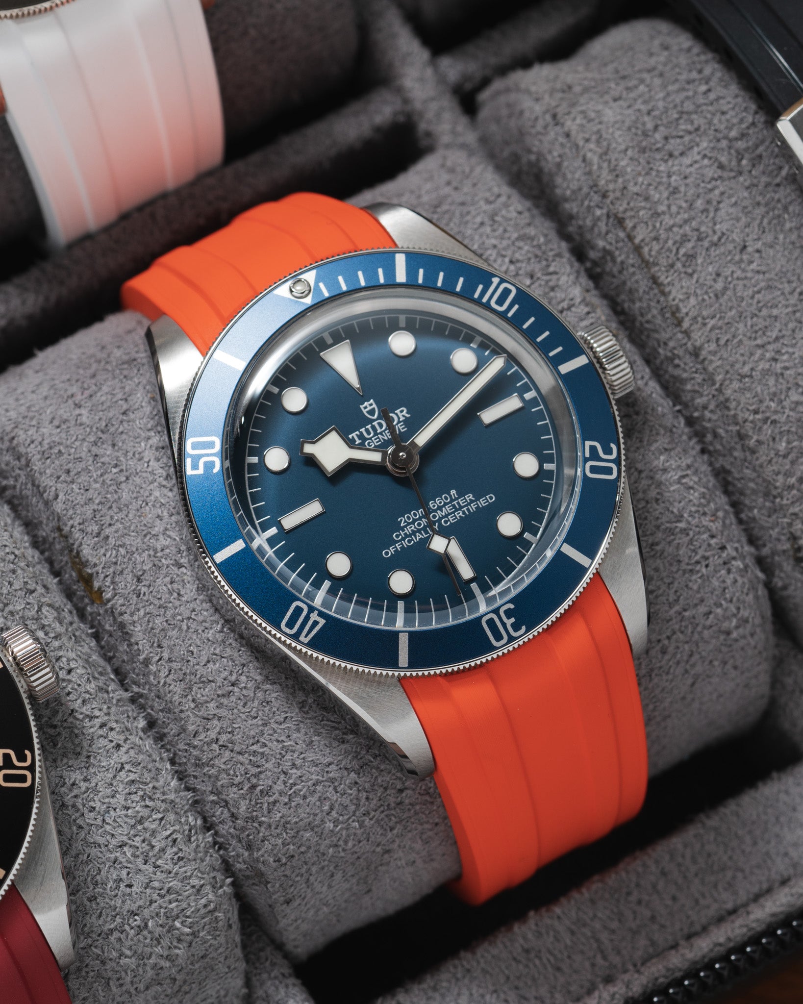 Delugs Strap Tudor Black Bay 58 Orange