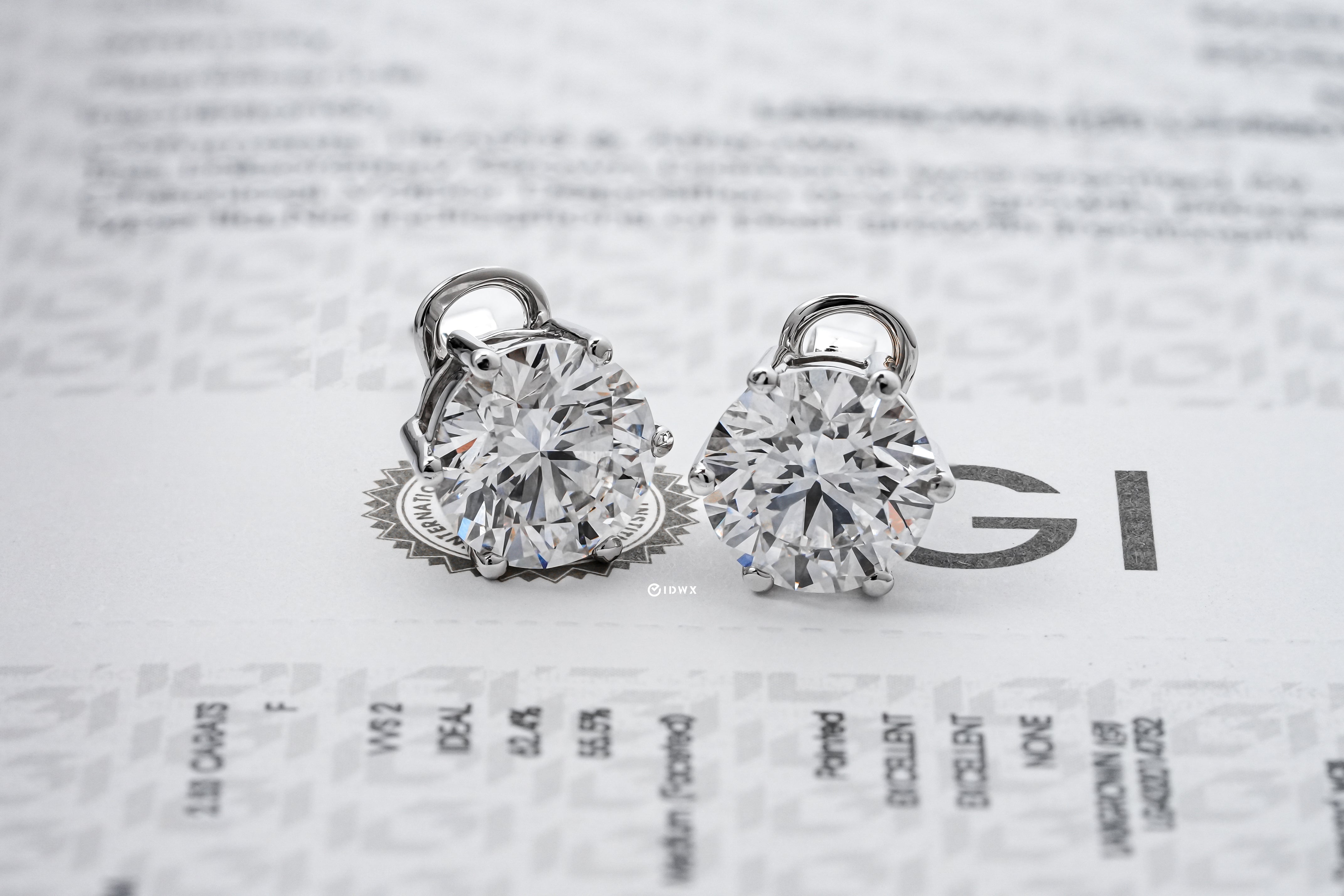 2.5CT ROUND BRILLIANT STUD EARRINGS