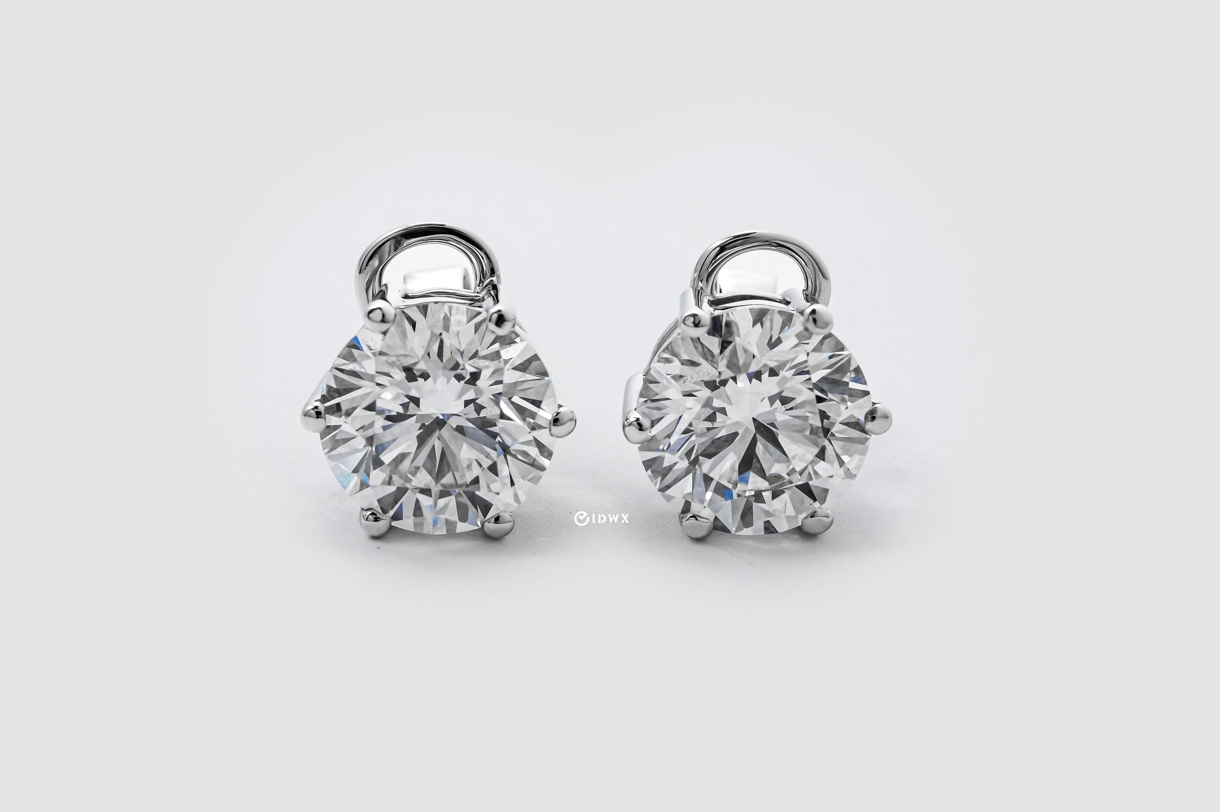 2.5CT ROUND BRILLIANT STUD EARRINGS