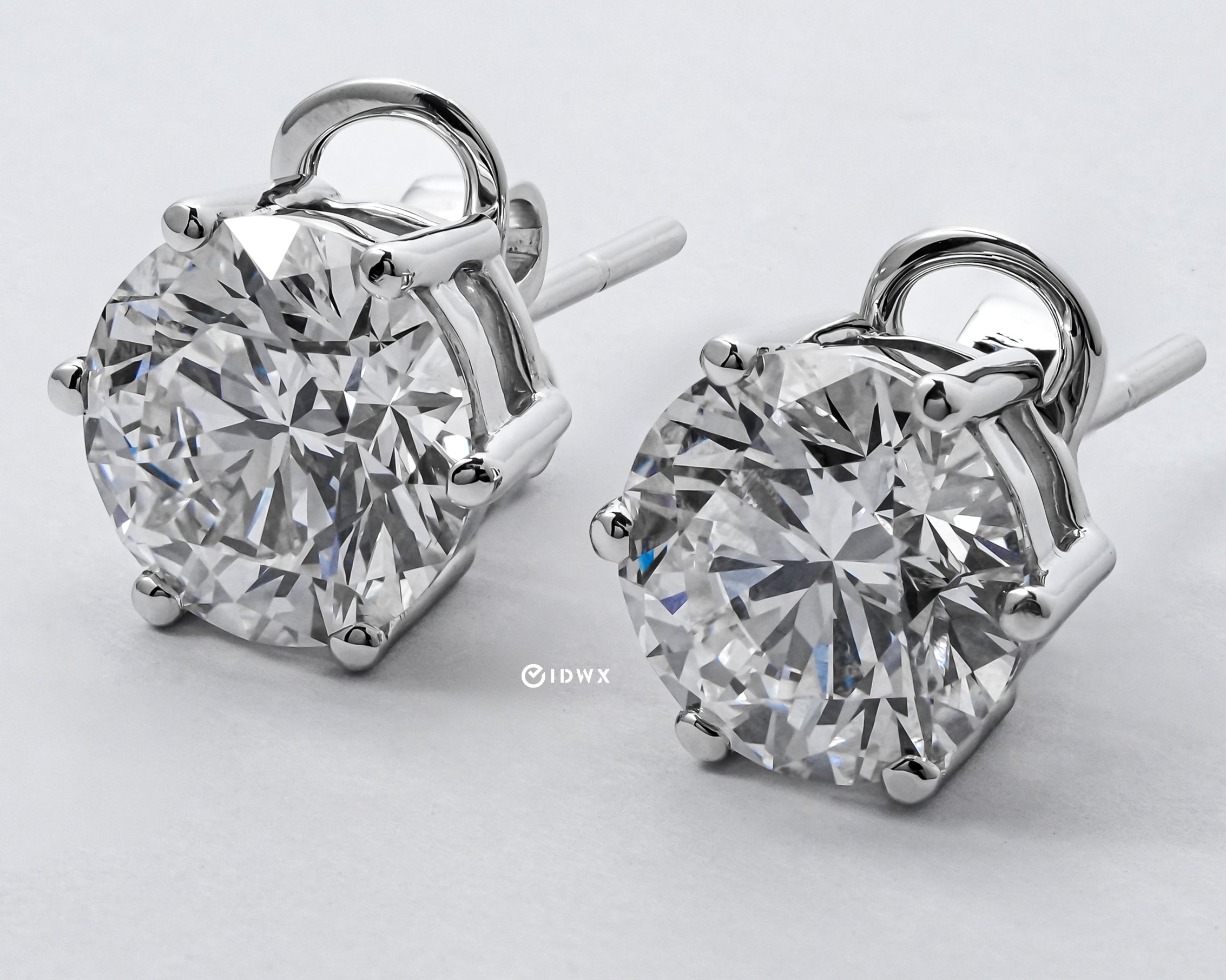 2.5CT ROUND BRILLIANT STUD EARRINGS