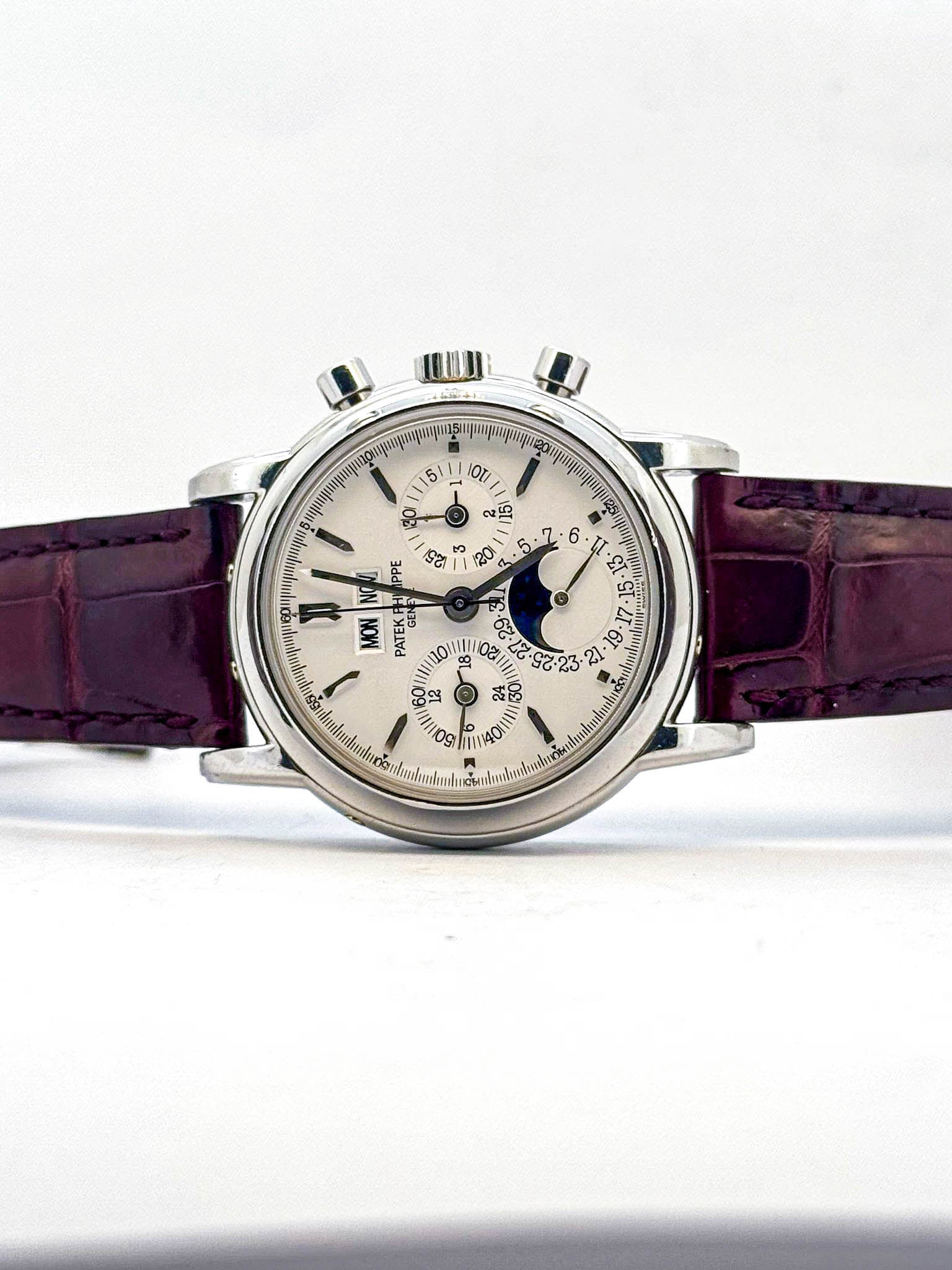 PERPETUAL CALENDAR 3970E CHRONOGRAPH SILVER DIAL (1996)