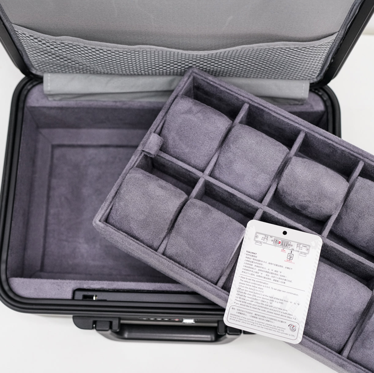 ALUMINUM WATCHES SUIT CASE 10 SLOT (BLACK)