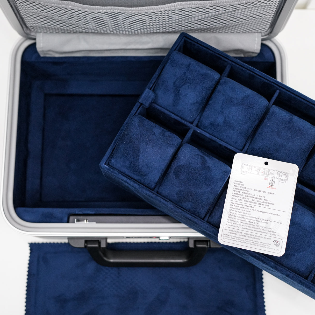 ALUMINUM WATCHES SUIT CASE 10 SLOT (SILVER)