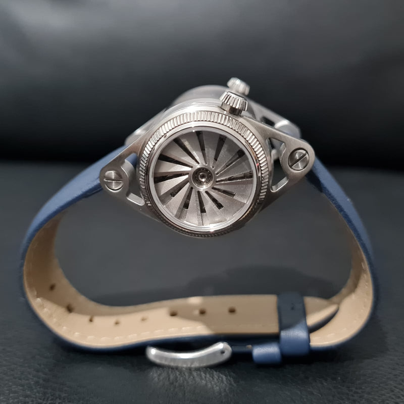 THE CYLINDREX SILVER COBALT TURBOFAN BLUE DIAL LIMITED EDITION (2023)