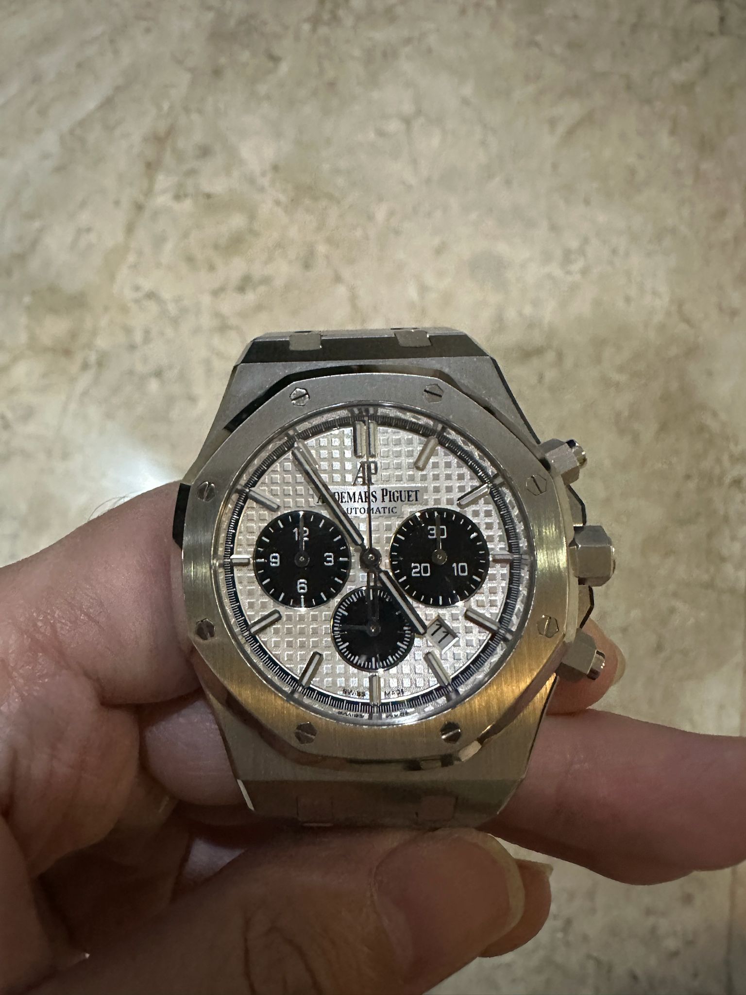 Wrist Ap Panda Chrono AUDEMARS PIGUET ROYAL OAK CHRONOGRAPH 41MM