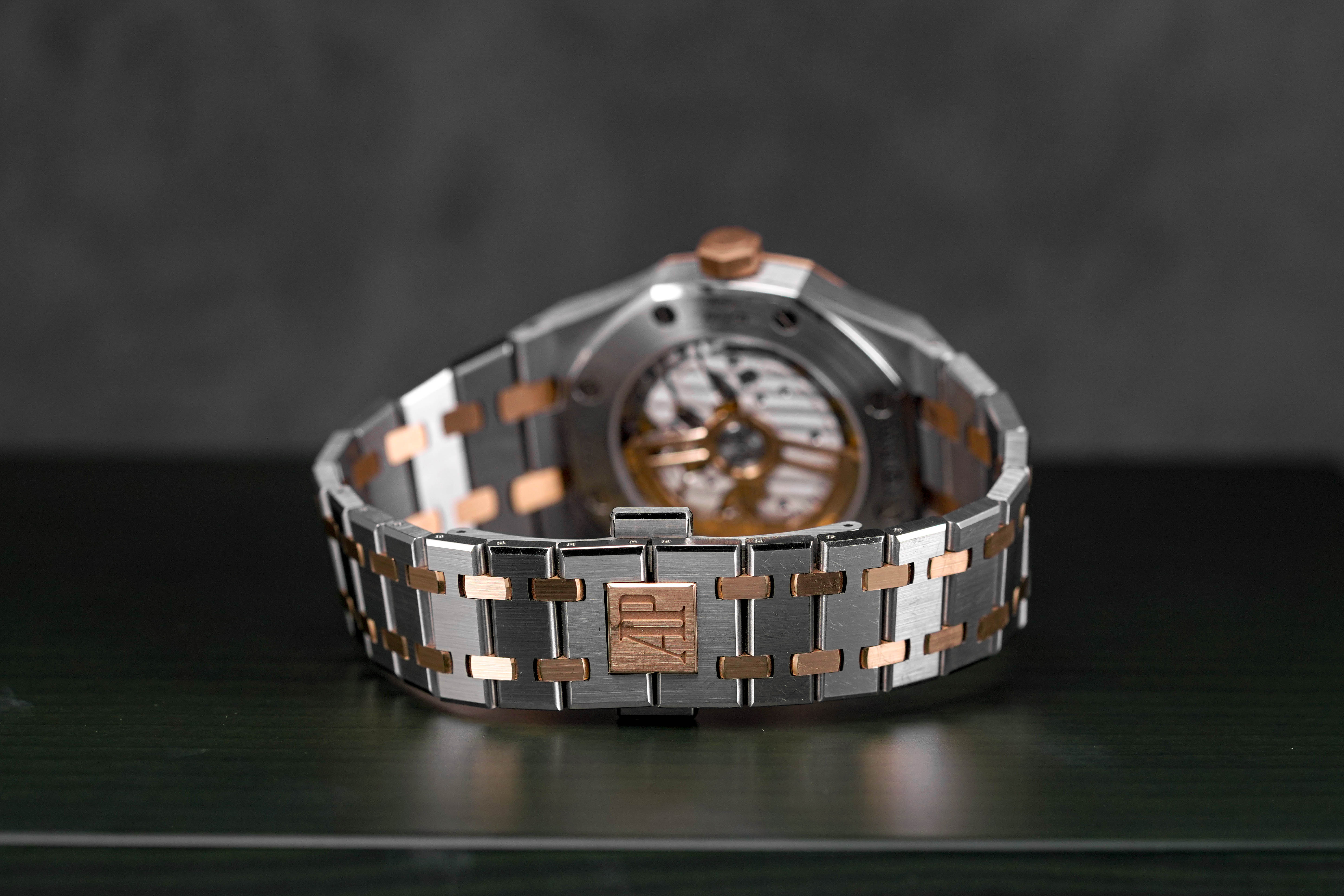 AUDEMARS PIGUET ROYAL OAK 37MM 15550 TWOTONE ROSEGOLD WHITE