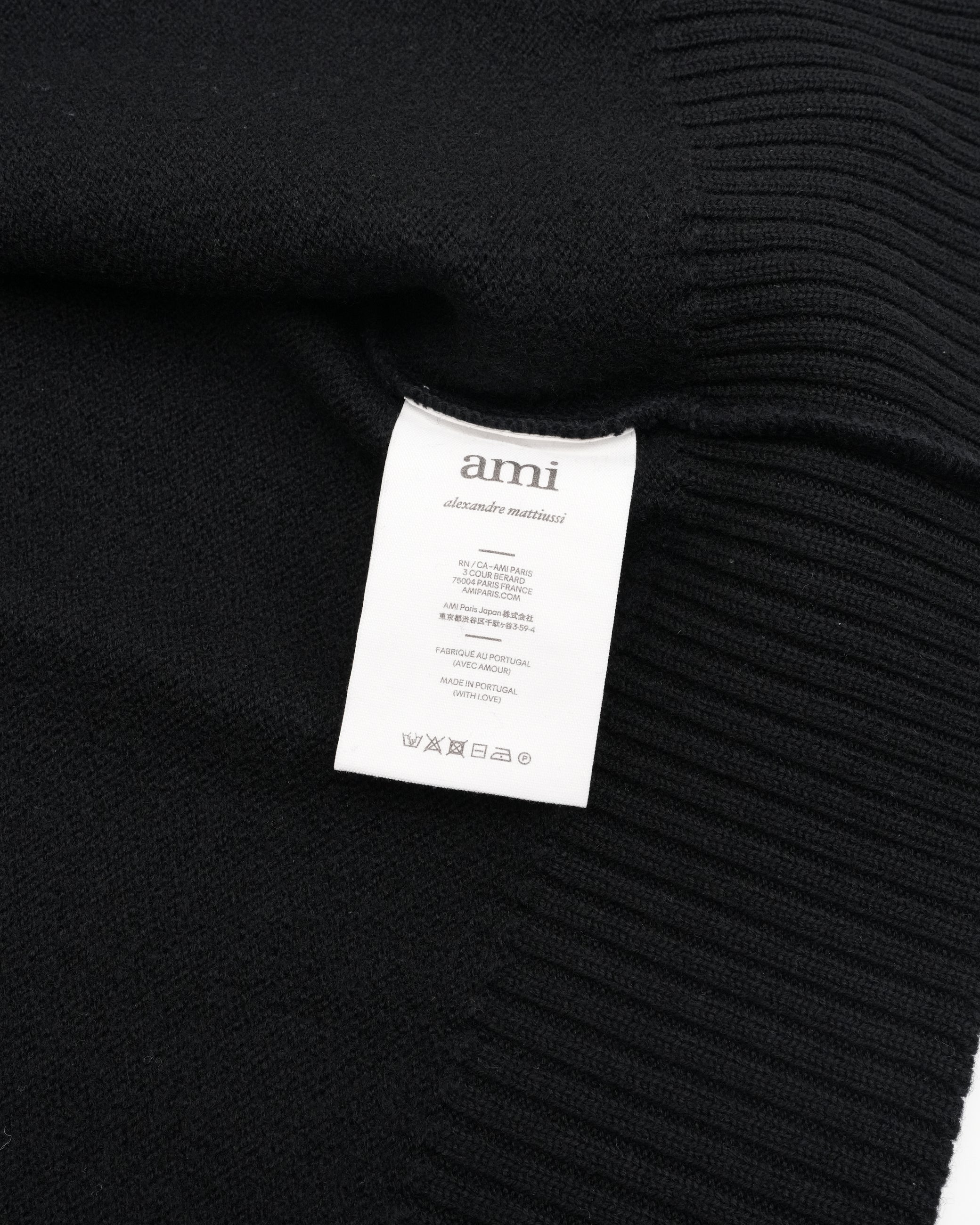 AMI ALEXANDRE MATTIUSSI WOOL CARDIGAN BLACK - IDWX