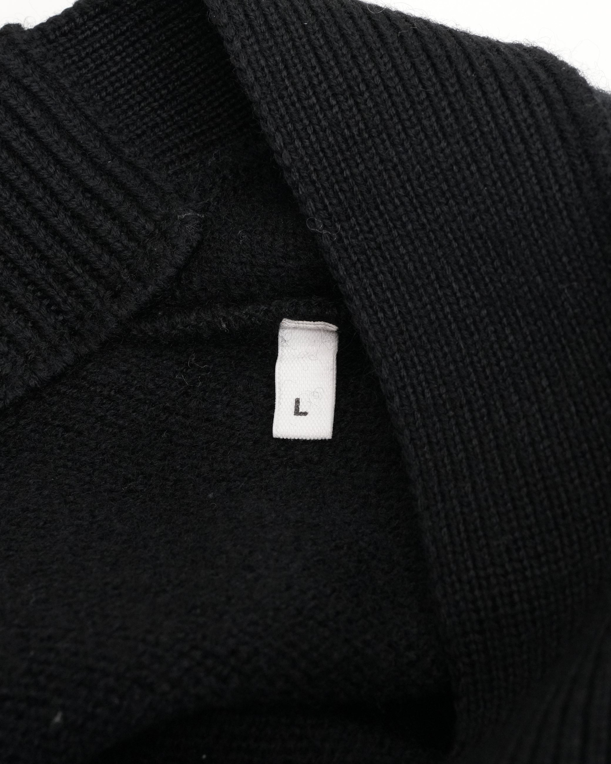 ami alexandre mattiussi 黒 ウール ピーコート AMI ALEXANDRE MATTIUSSI WOOL CARDIGAN BLACK - IDWX