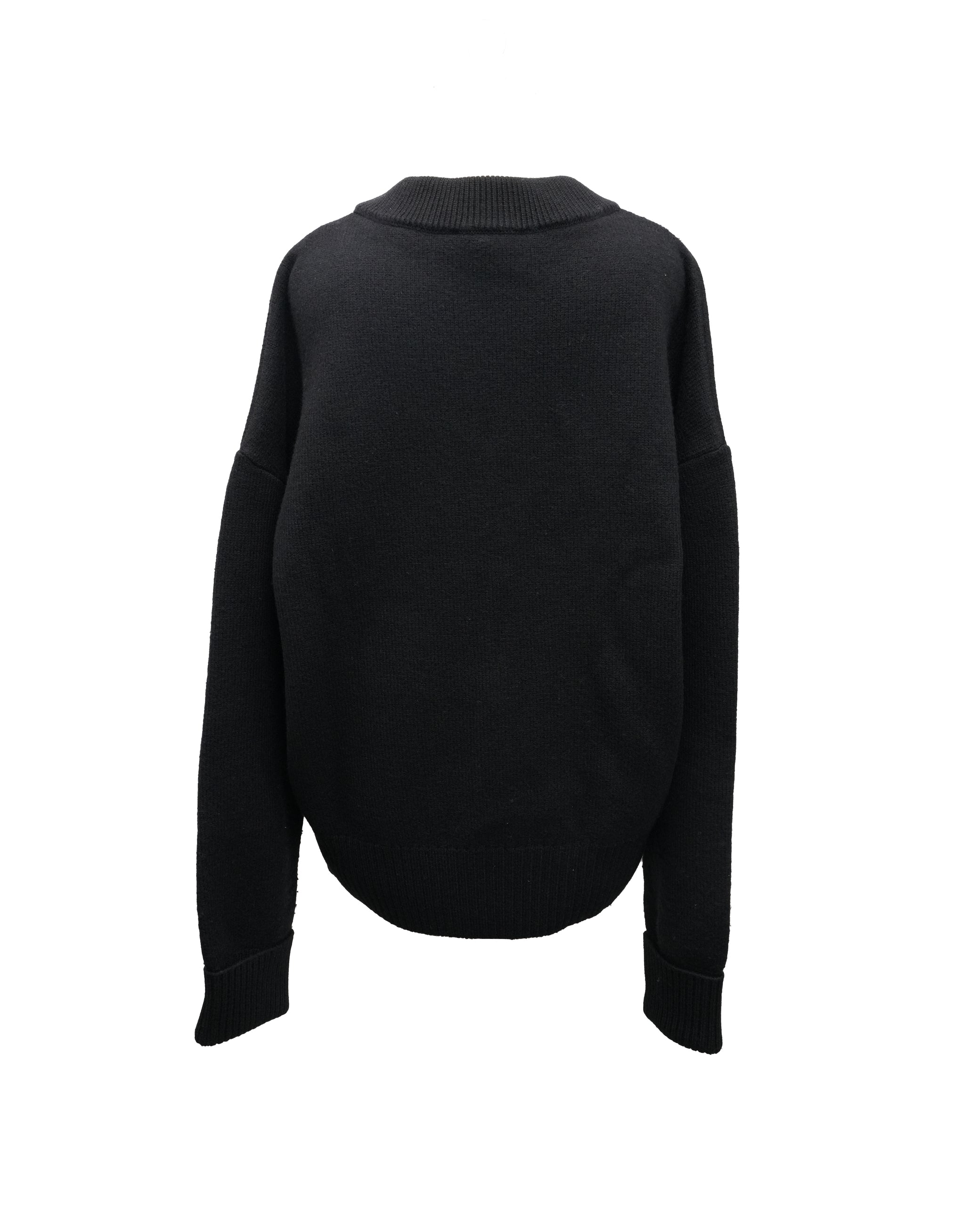 WOOL CARDIGAN BLACK