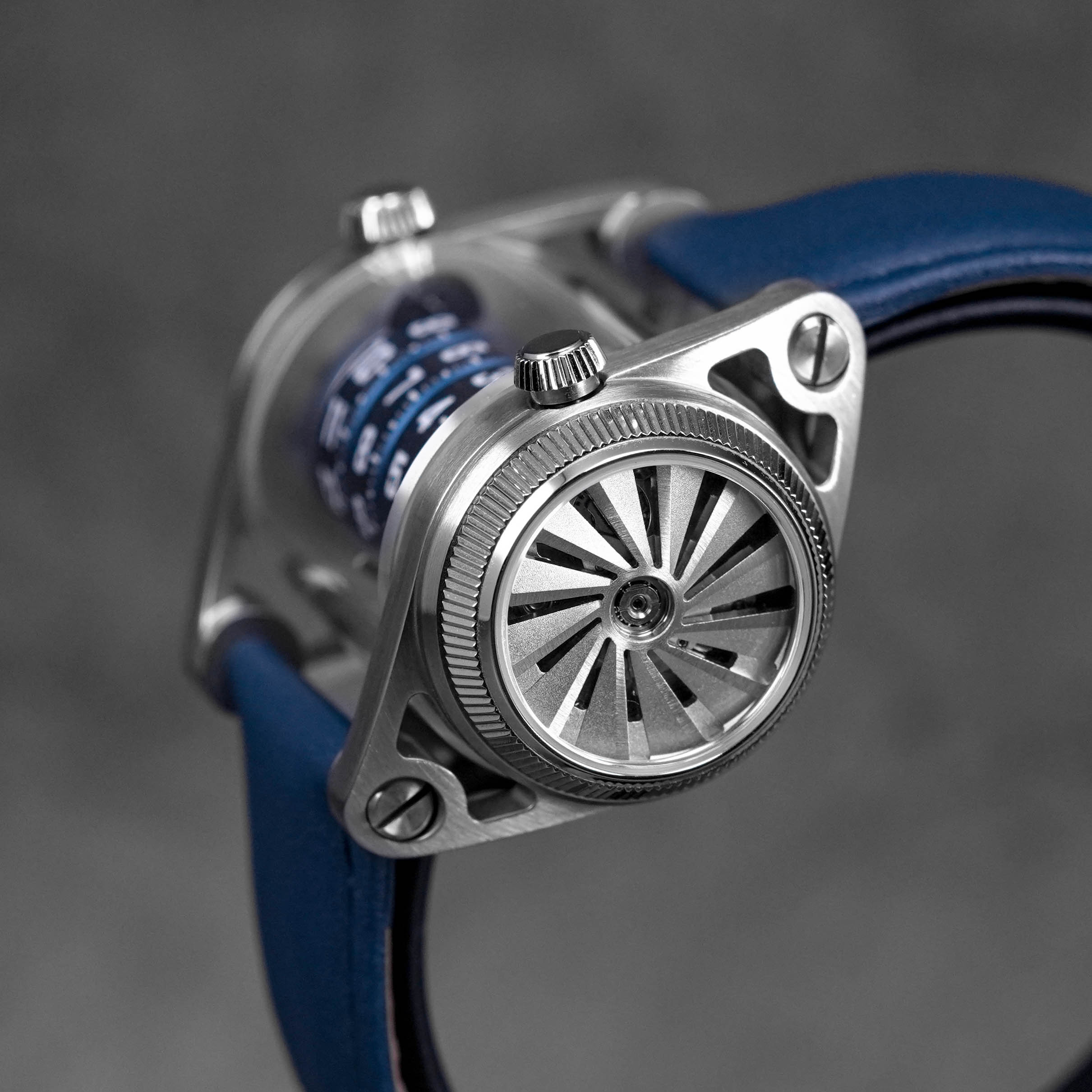 ANGLES CYLINDREX SILVER COBALT TURBOFAN BLUE DIAL LIMITED